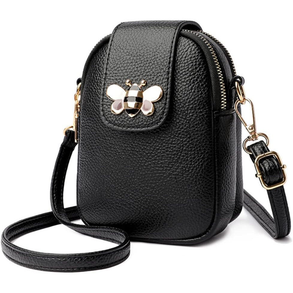 Palay Small Crossbody Phone Bag For Women Pu Leather Shoulder Bag, Classic Solid Color Women Purse Cross Body Bag, Practical Multi-Layer Zipper Pouch