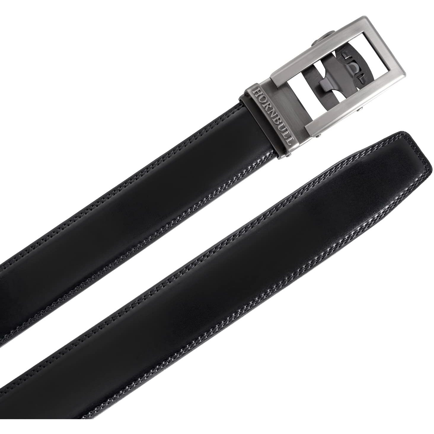 Hornbull Riga Black Leather Belt For Men | Mens Belt Autolock | Formal And Casual Leather Belt For Men