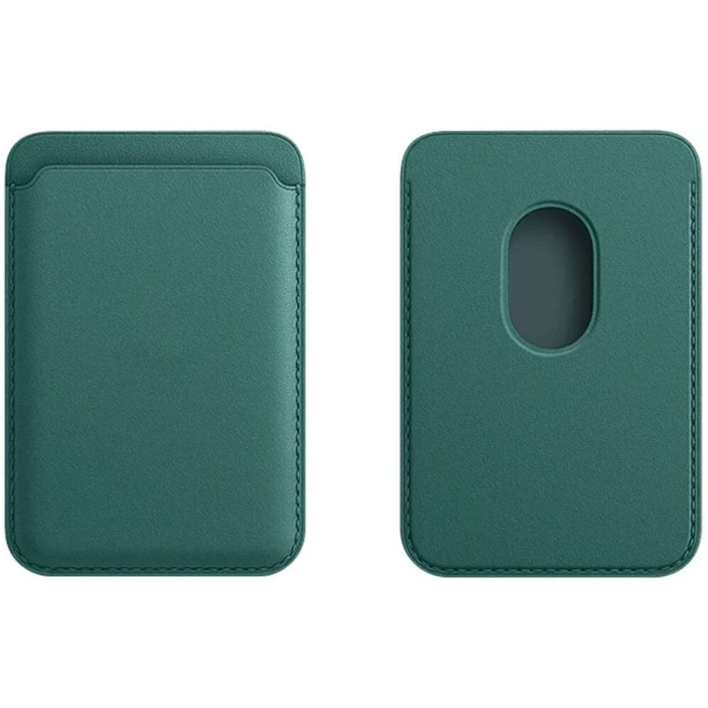 Captese Faux Leather Unisex Mag-Safe Wallet Pouch, Magnetic Credit/Debit Card Holder With Rfid Blocking For Iphone 14/13 / 12 Series (Leaf Green)