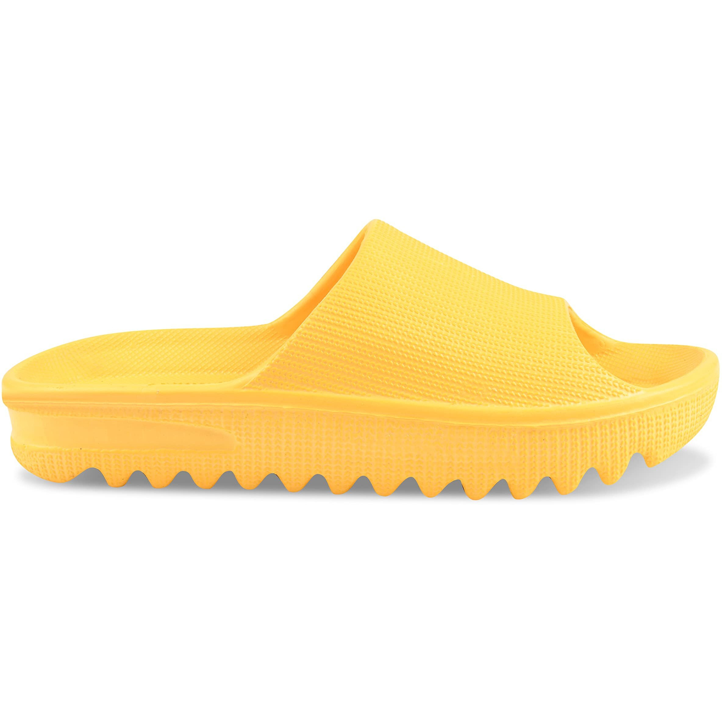 Beonza Women Stylish Slides Flip Flops Slippers Yellow