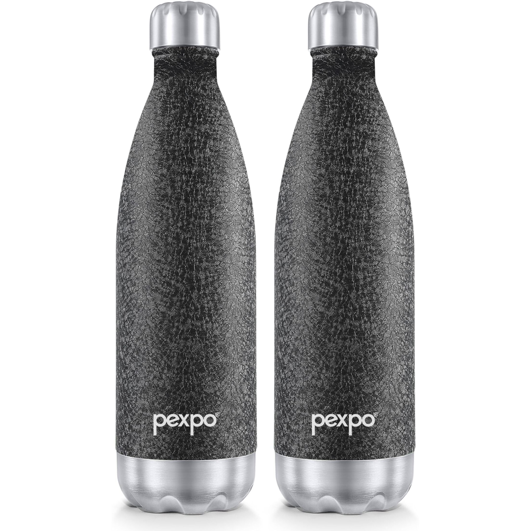 Pexpo Stainless Steel Hot And Cold Vacuum Insulated Isi Certified Flask, 750Ml, Pack Of 2, Black, Electro | Bpa Free