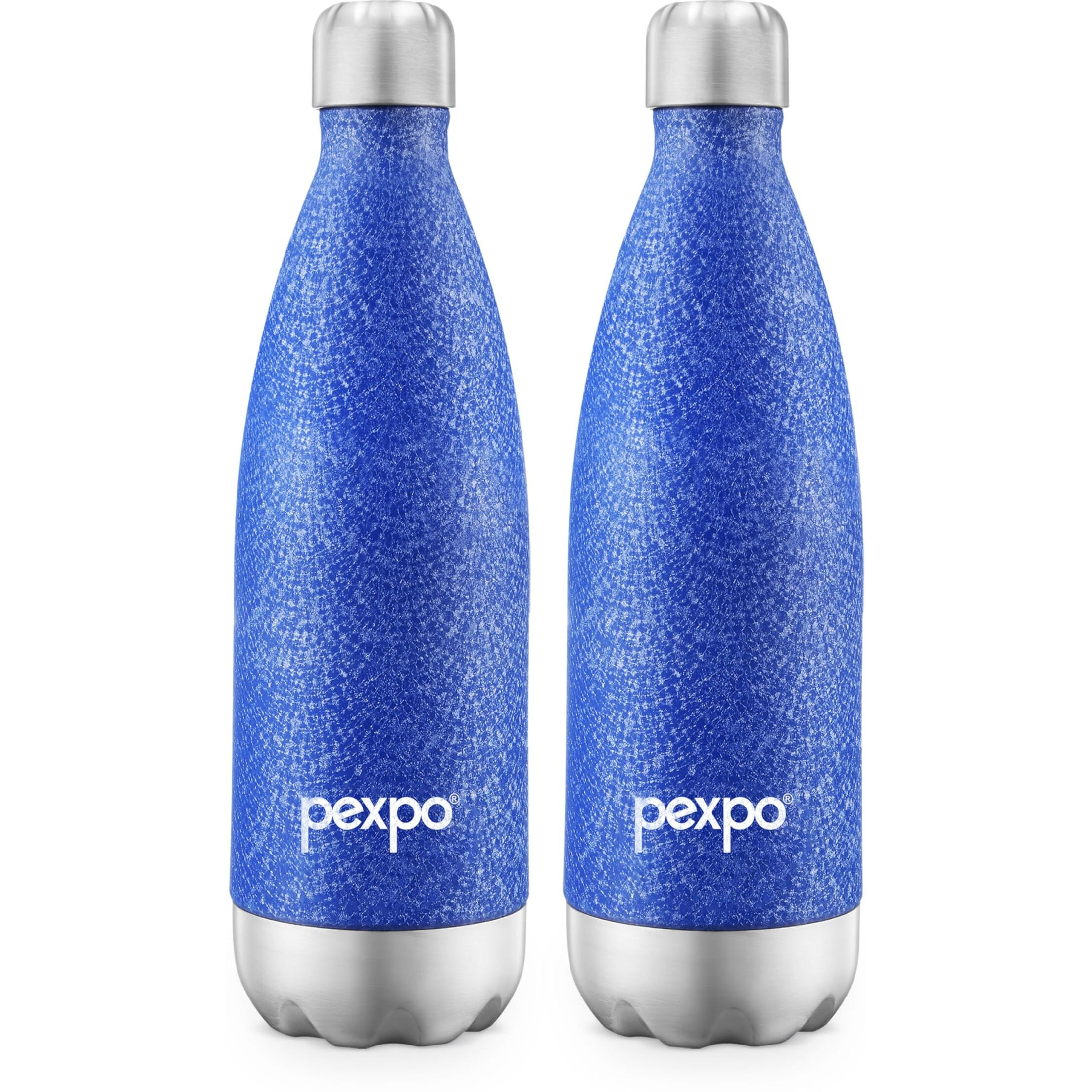 Pexpo Stainless Steel Hot And Cold Vacuum Insulated Isi Certified Flask, 750Ml, Pack Of 2, Blue, Electro | Bpa Free