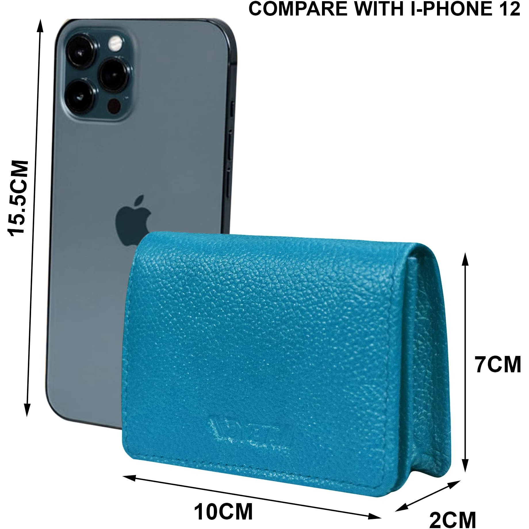 Abys Genuine Leather Unisex Sky Blue Card Case (8545Skbl-A)