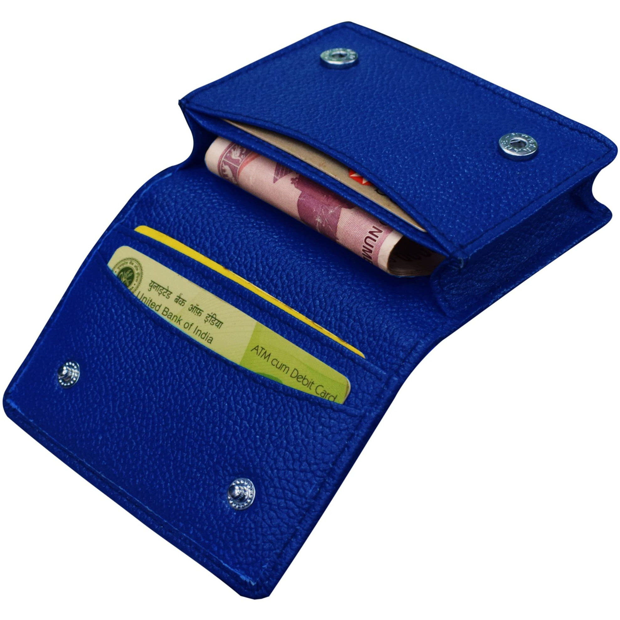 Abys Genuine Leather Unisex Royal Blue Card Case (8545Rbl-A)