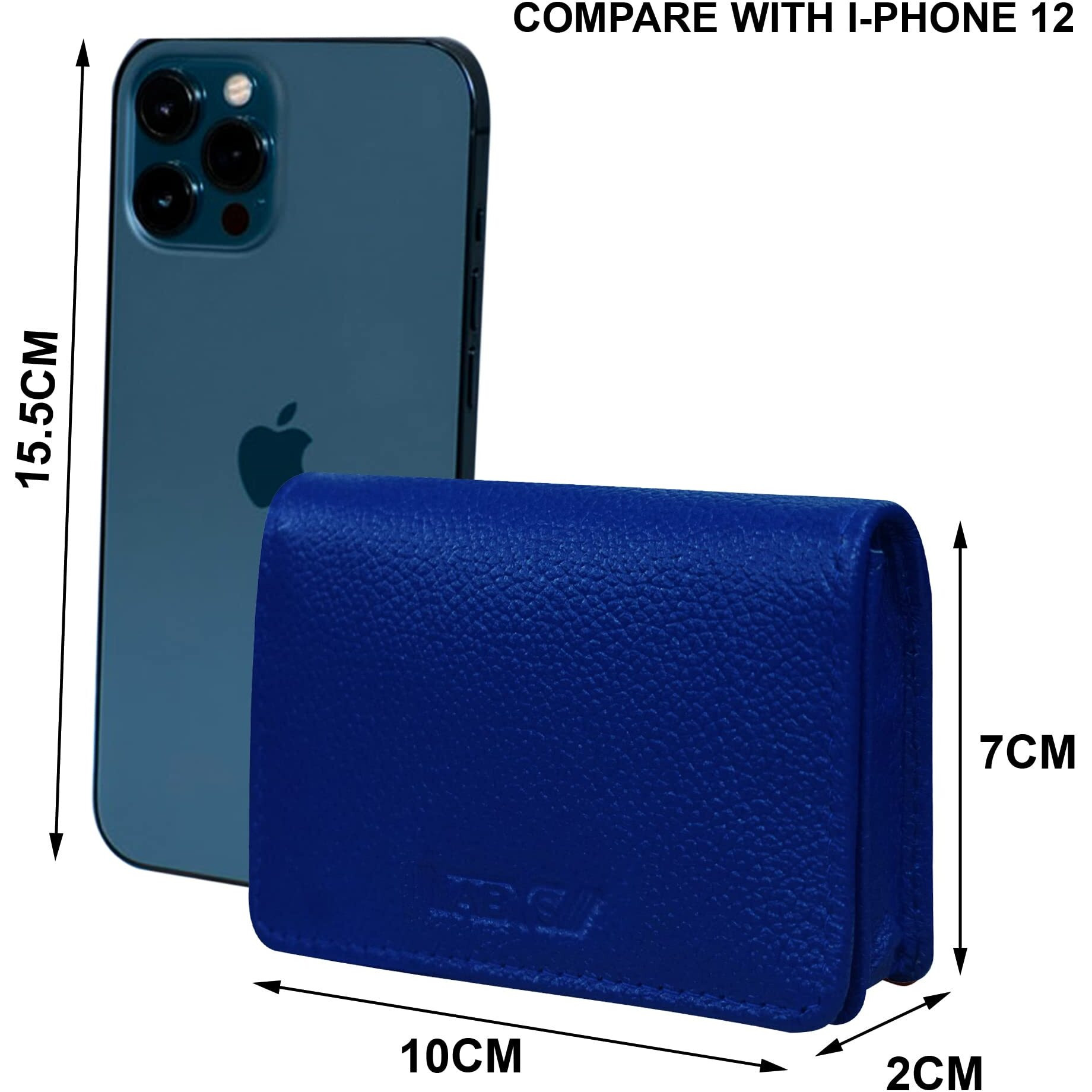 Abys Genuine Leather Unisex Royal Blue Card Case (8545Rbl-A)