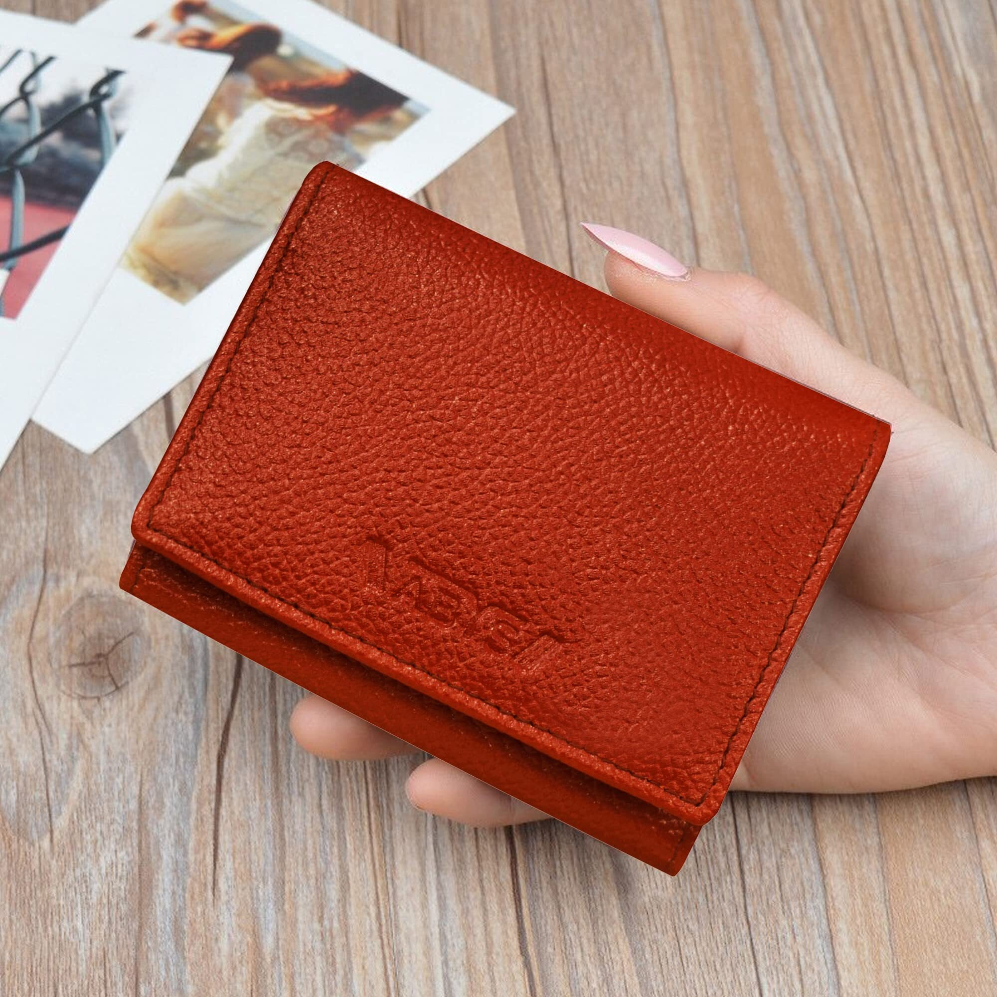 Abys Genuine Leather Light Brown Card Holder||Atm Card Case For Men & Women (8548Lb-A)