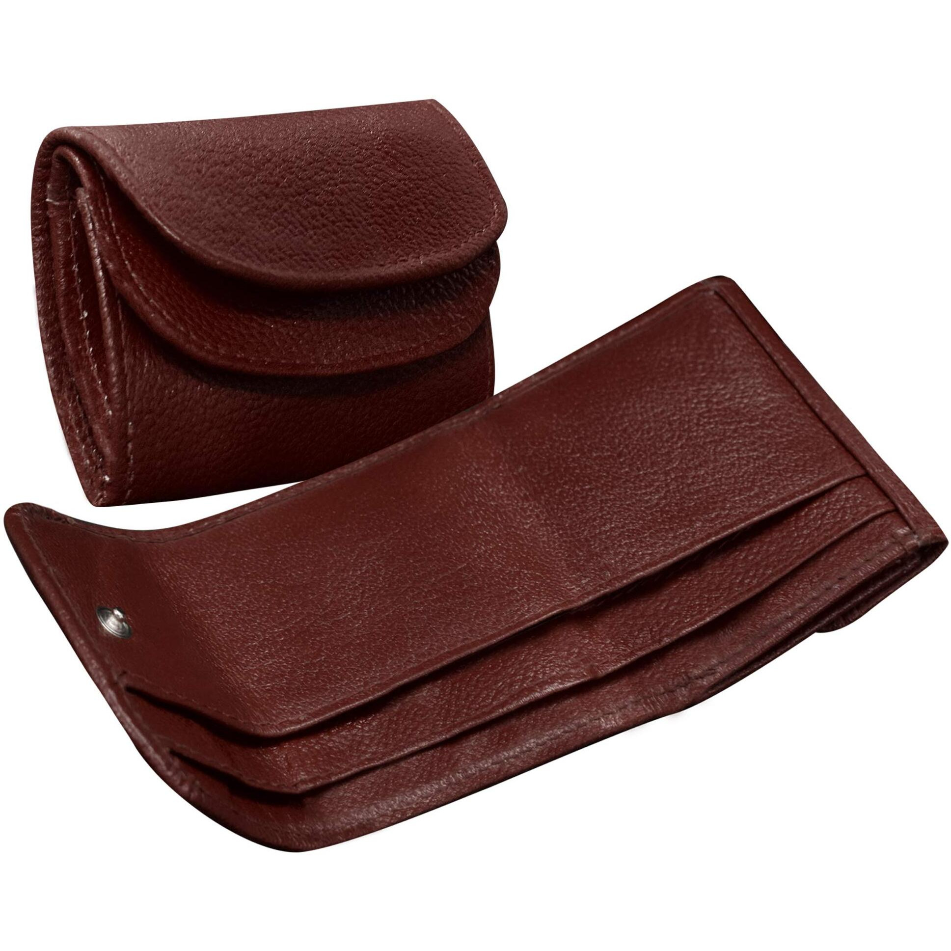 Abys Genuine Leather Dark Brown Women Wallet,Ladies Purse,Mini Pocket Cash Holder,Coin Purse