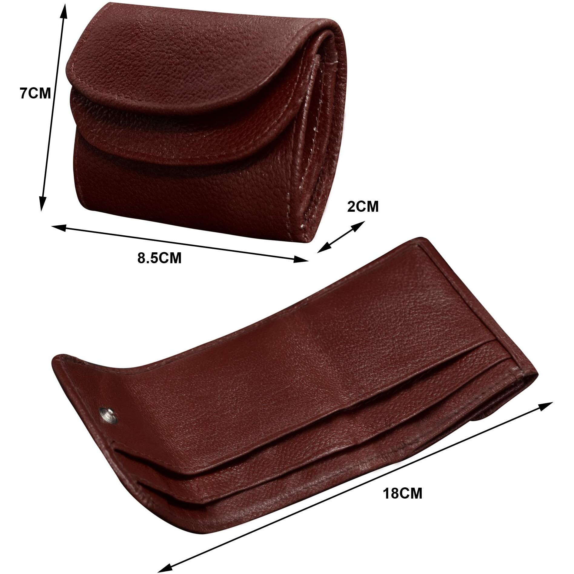 Abys Genuine Leather Dark Brown Women Wallet,Ladies Purse,Mini Pocket Cash Holder,Coin Purse