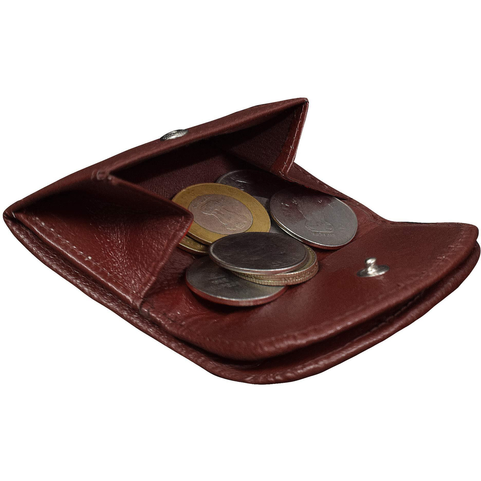 Abys Genuine Leather Dark Brown Women Wallet,Ladies Purse,Mini Pocket Cash Holder,Coin Purse