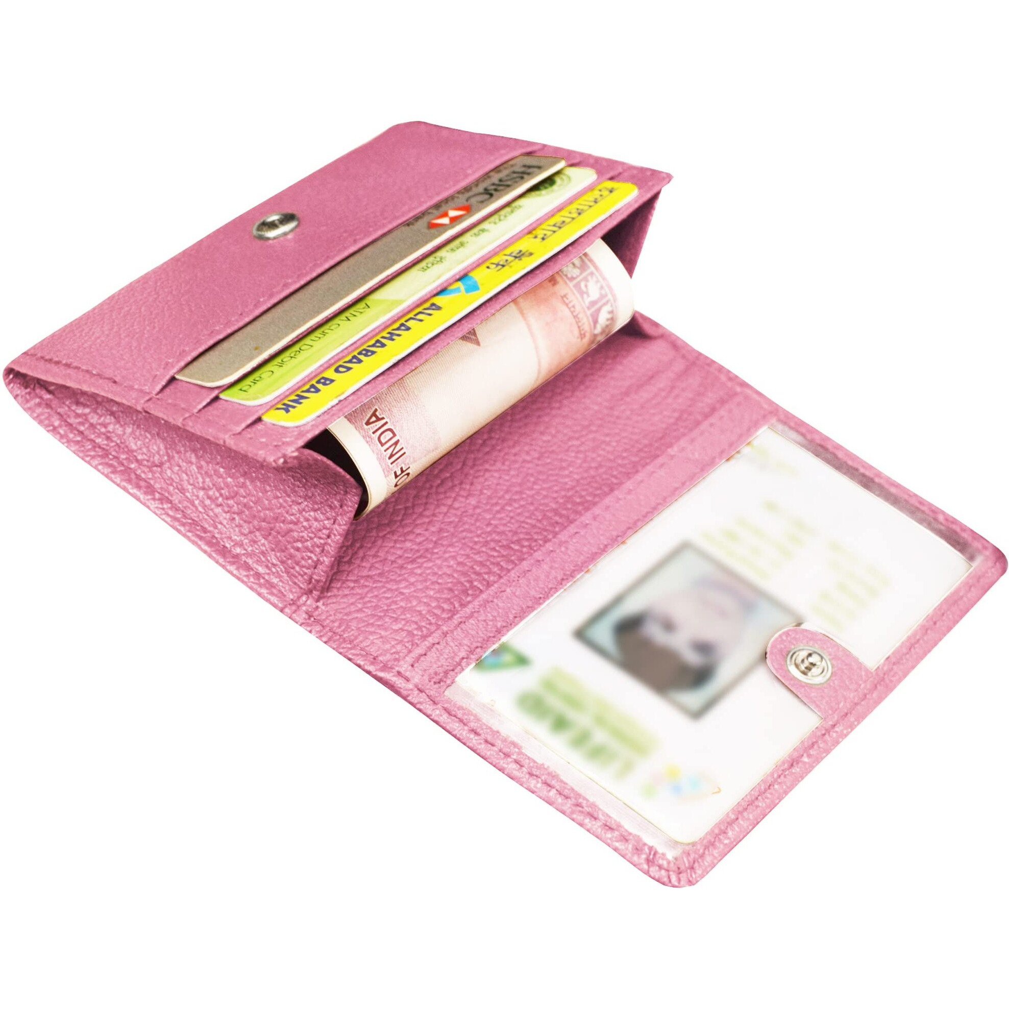 Abys Genuine Leather Pink Card Holder||Atm Card Case For Women (8548Pn-A)
