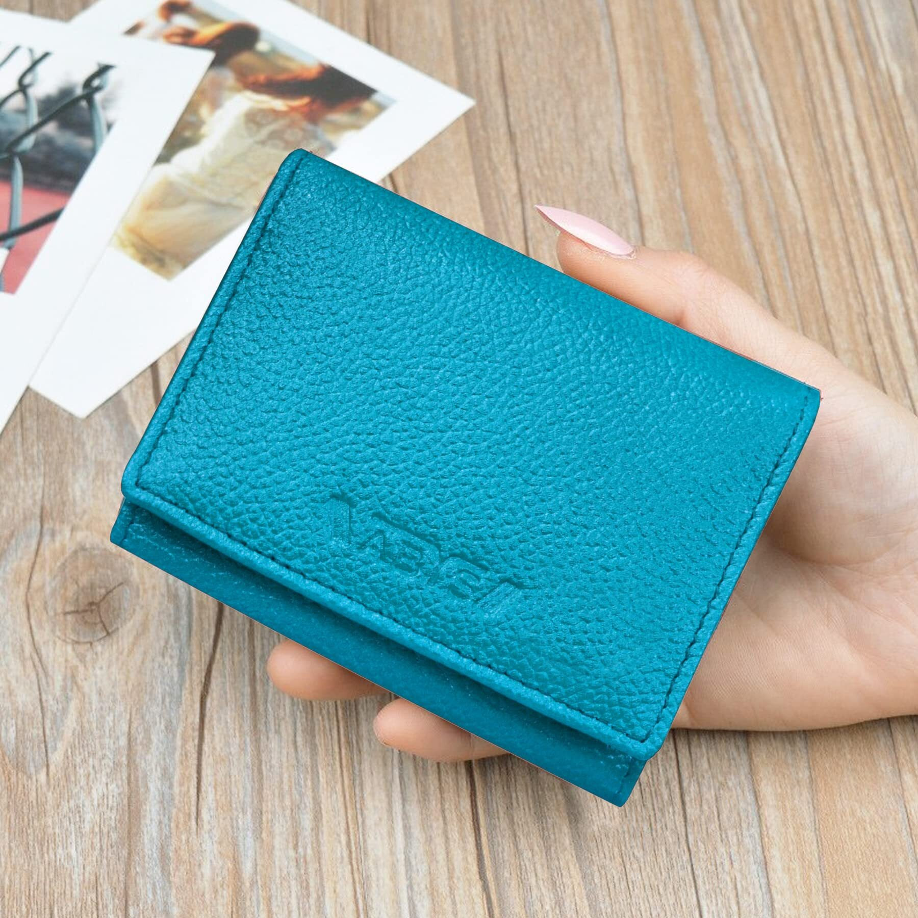 Abys Genuine Leather Sky Blue Card Holder||Atm Card Case For Men & Women (8548Skbl-A)