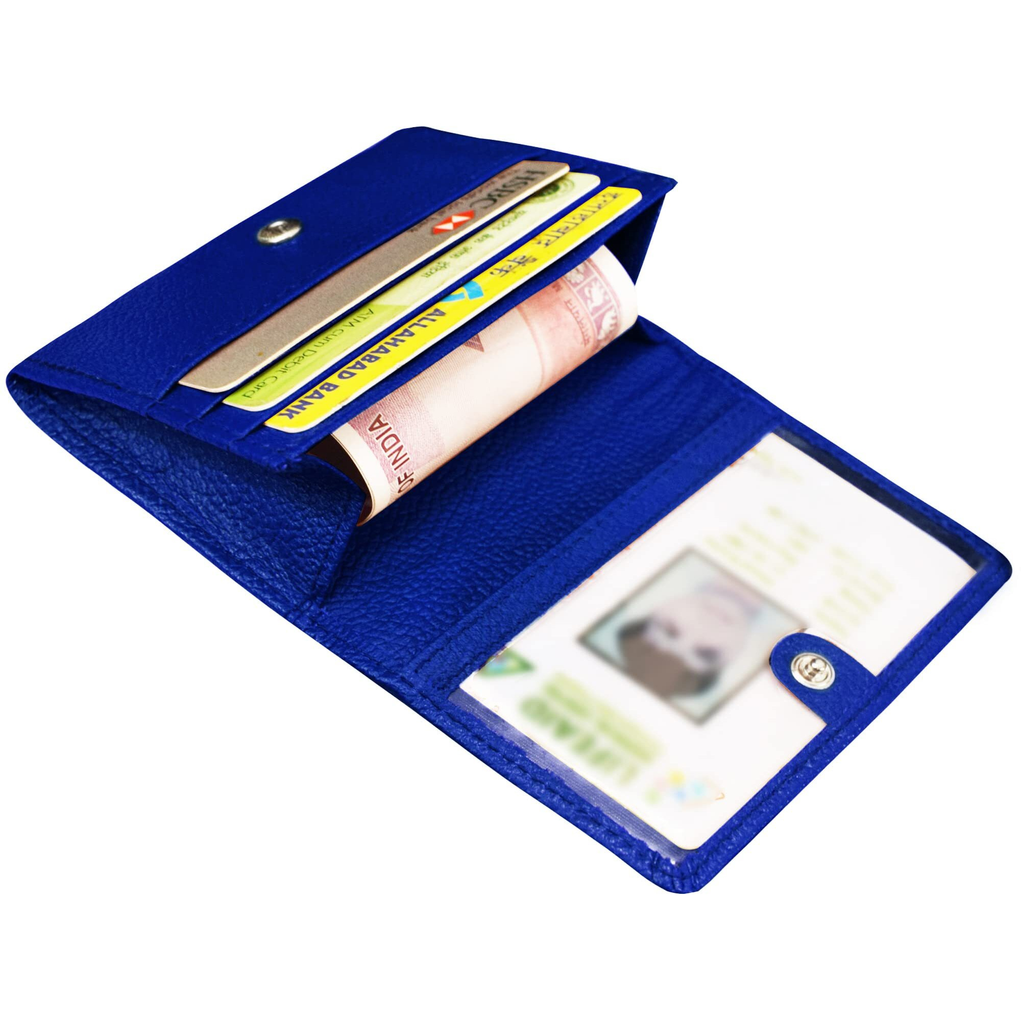 Abys Genuine Leather Royal Blue Card Holder||Atm Card Case For Men & Women (8548Rbl-A)
