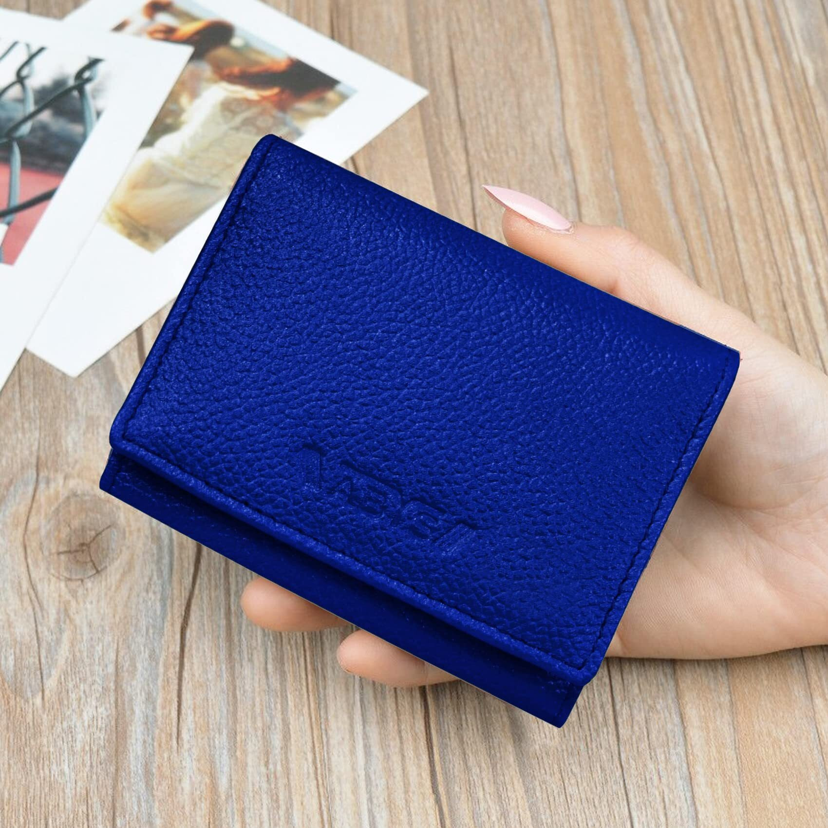Abys Genuine Leather Royal Blue Card Holder||Atm Card Case For Men & Women (8548Rbl-A)