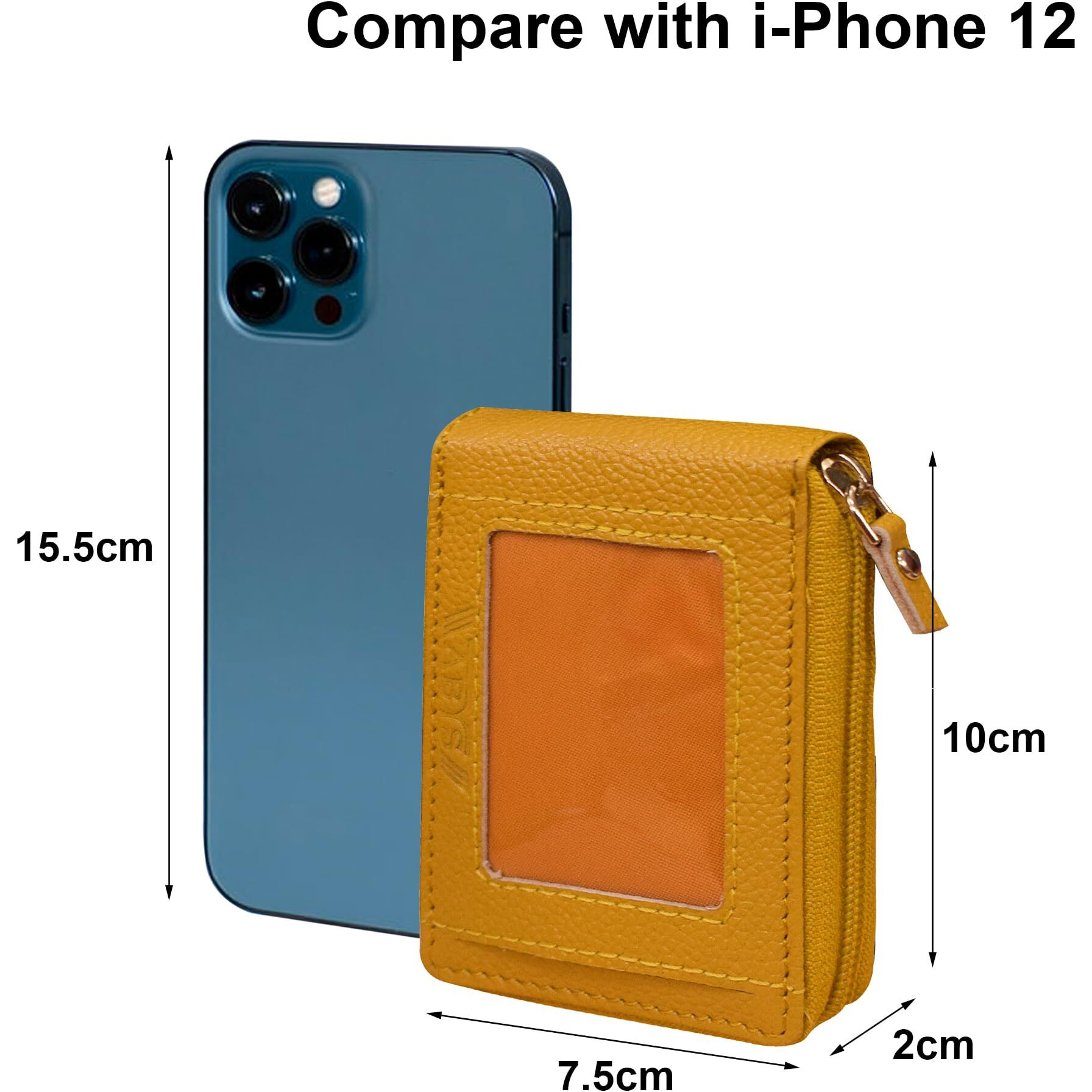 Abys Genuine Leather Yellow Card Holder||Atm Card Case For Men & Women (8549Yl)