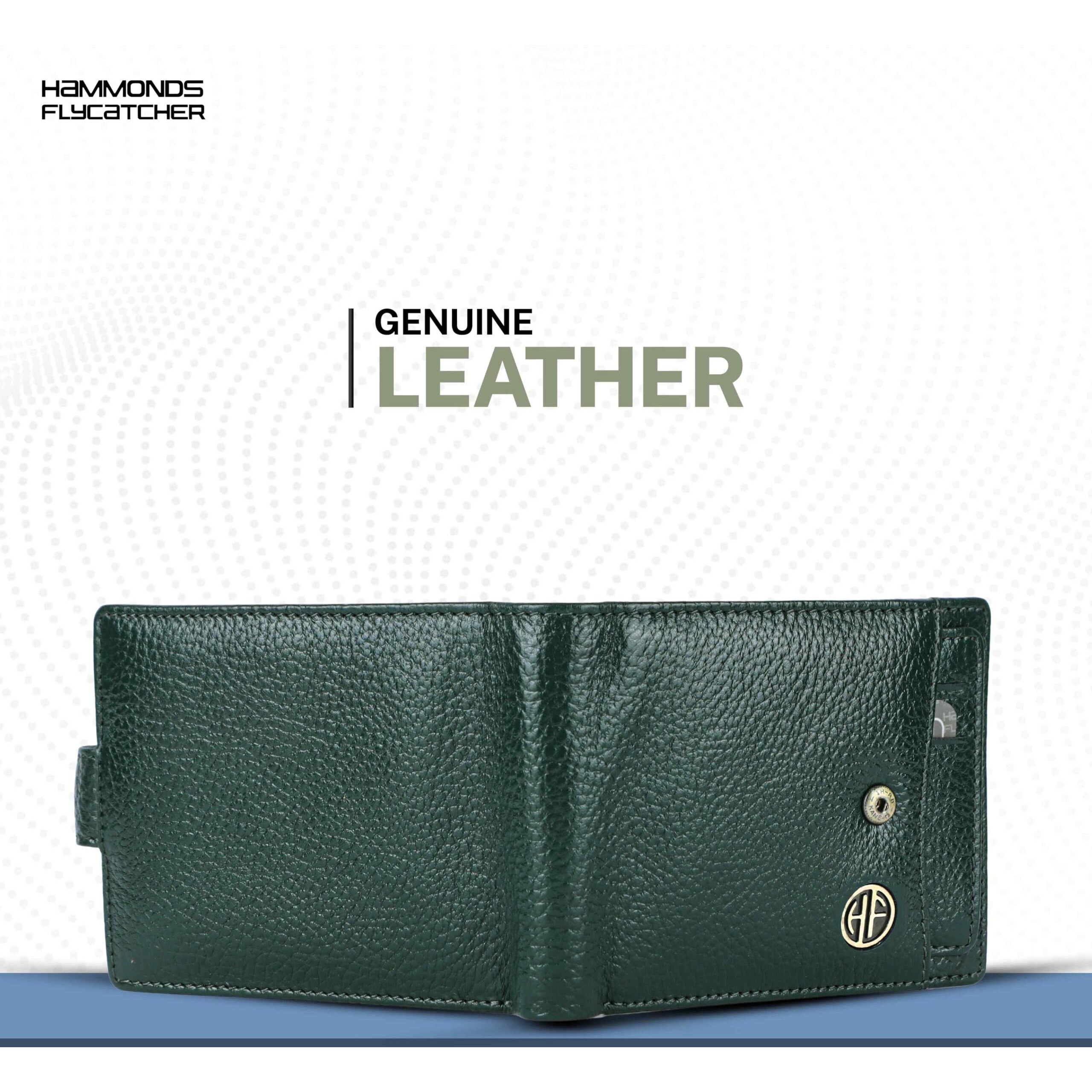 Hammonds Flycatcher Wallet For Men Leather Original, Men Wallet, Leather Wallet For Men Stylish, Mens Wallet Leather, Wallets For Man, 5 Card Slots, Purse For Men Branded, Gift For Men - Green