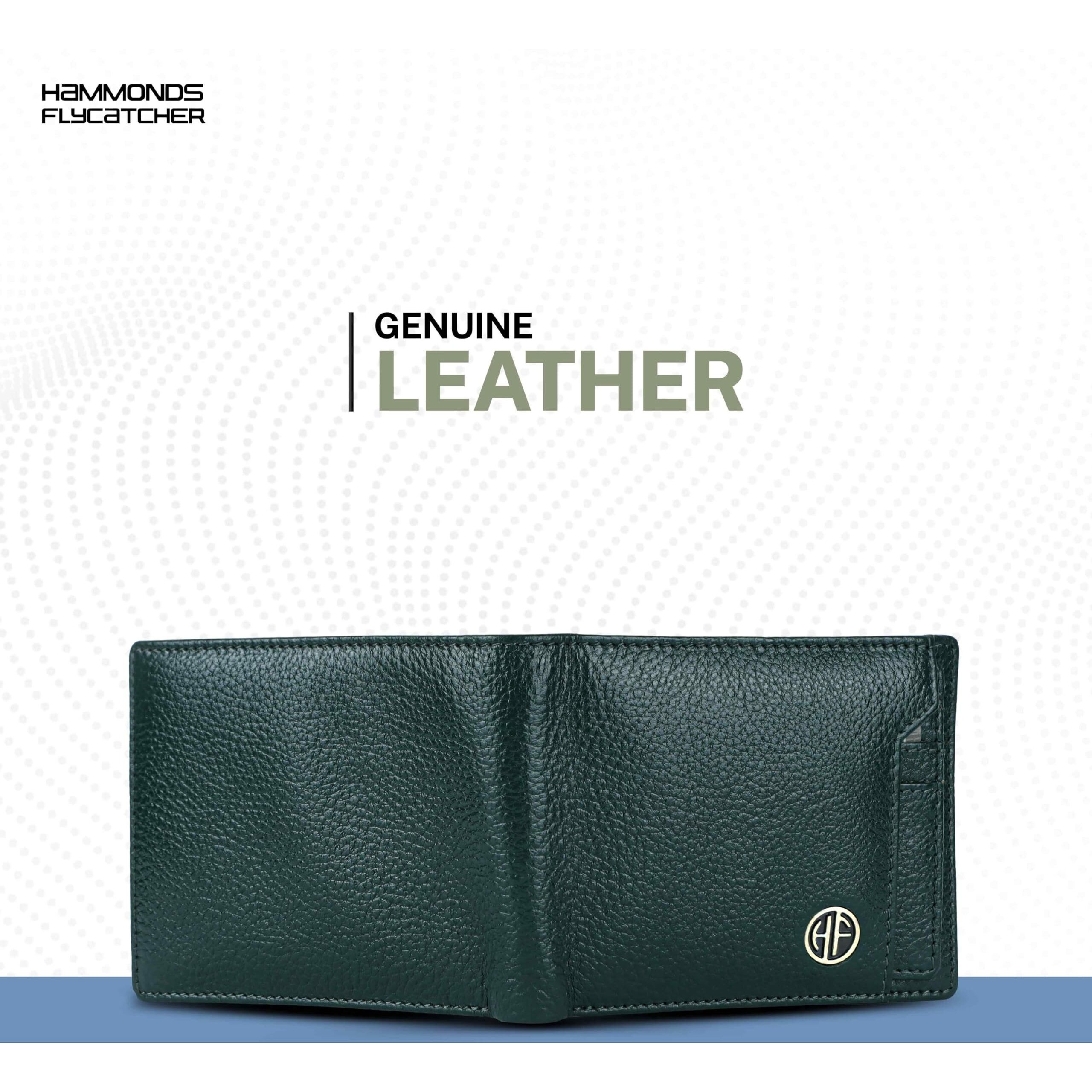 Hammonds Flycatcher Wallet For Men Leather Original, Leather Wallet For Men Stylish Men Wallet, Mens Wallet Leather, Wallets For Man, 6 Card Slots, Purse For Men Branded, Gift For Men - Green