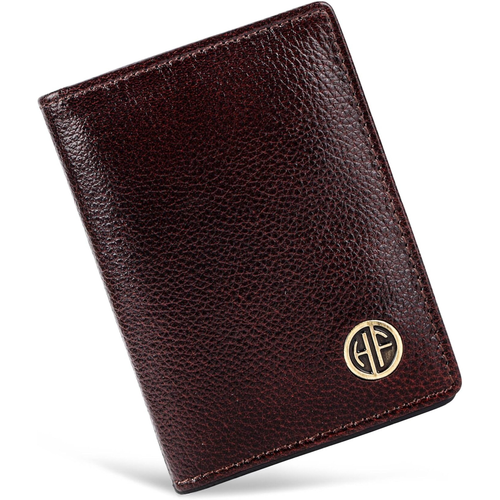 Hammonds Flycatcher Genuine Leather Card Holder Wallet For Man & Women - Credit Card Holder For Men, Rfid Credit Card Wallet For Men, 6 Card Slots, 1 Currency Slot, Atm Card Holder For Men - Brown