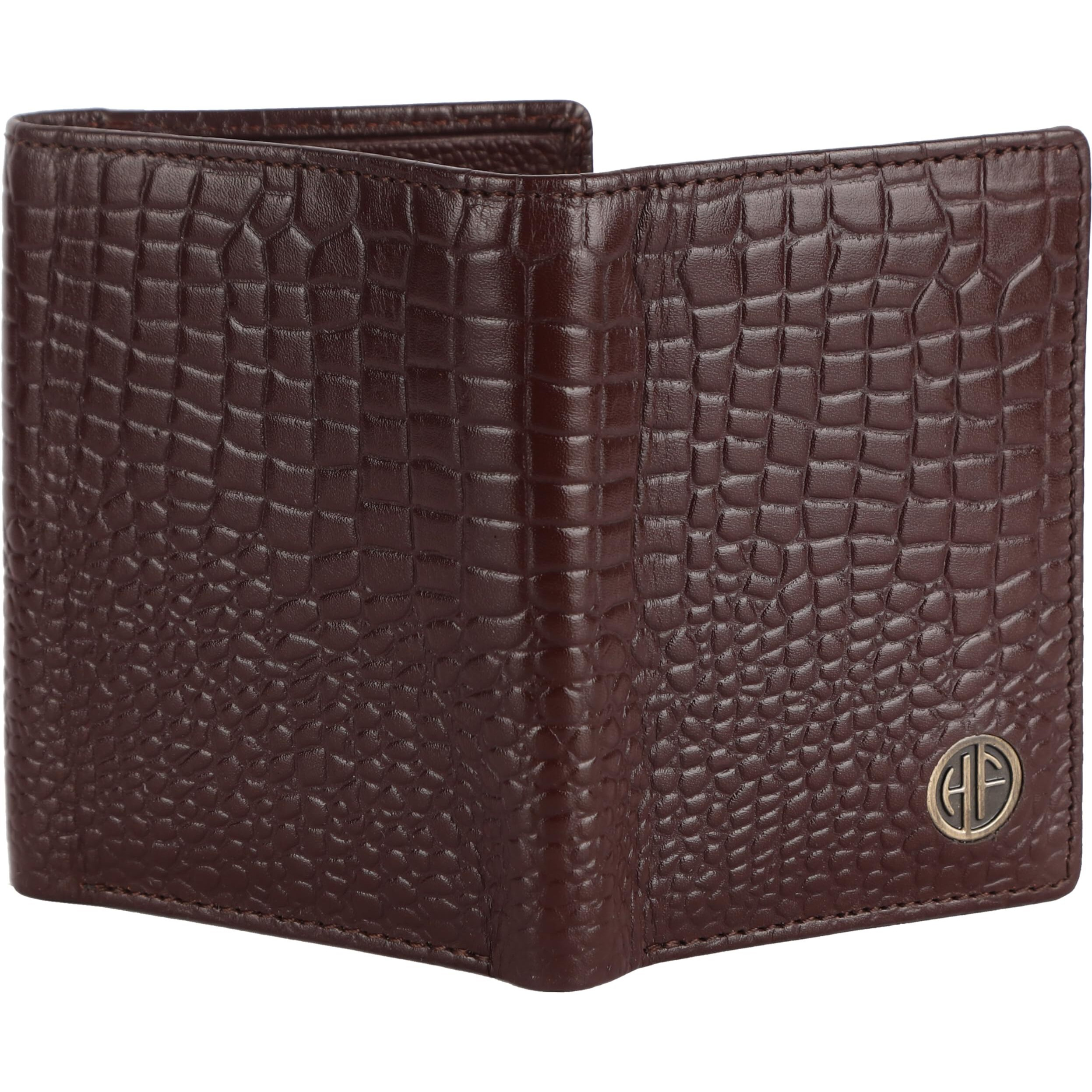 Hammonds Flycatcher Wallet For Men Leather Original, Men Wallet, Leather Wallet For Men Stylish, Mens Wallet Leather, Wallets For Man, 5 Card Slots, Purse For Men Branded, Gift For Men - Croc Brown