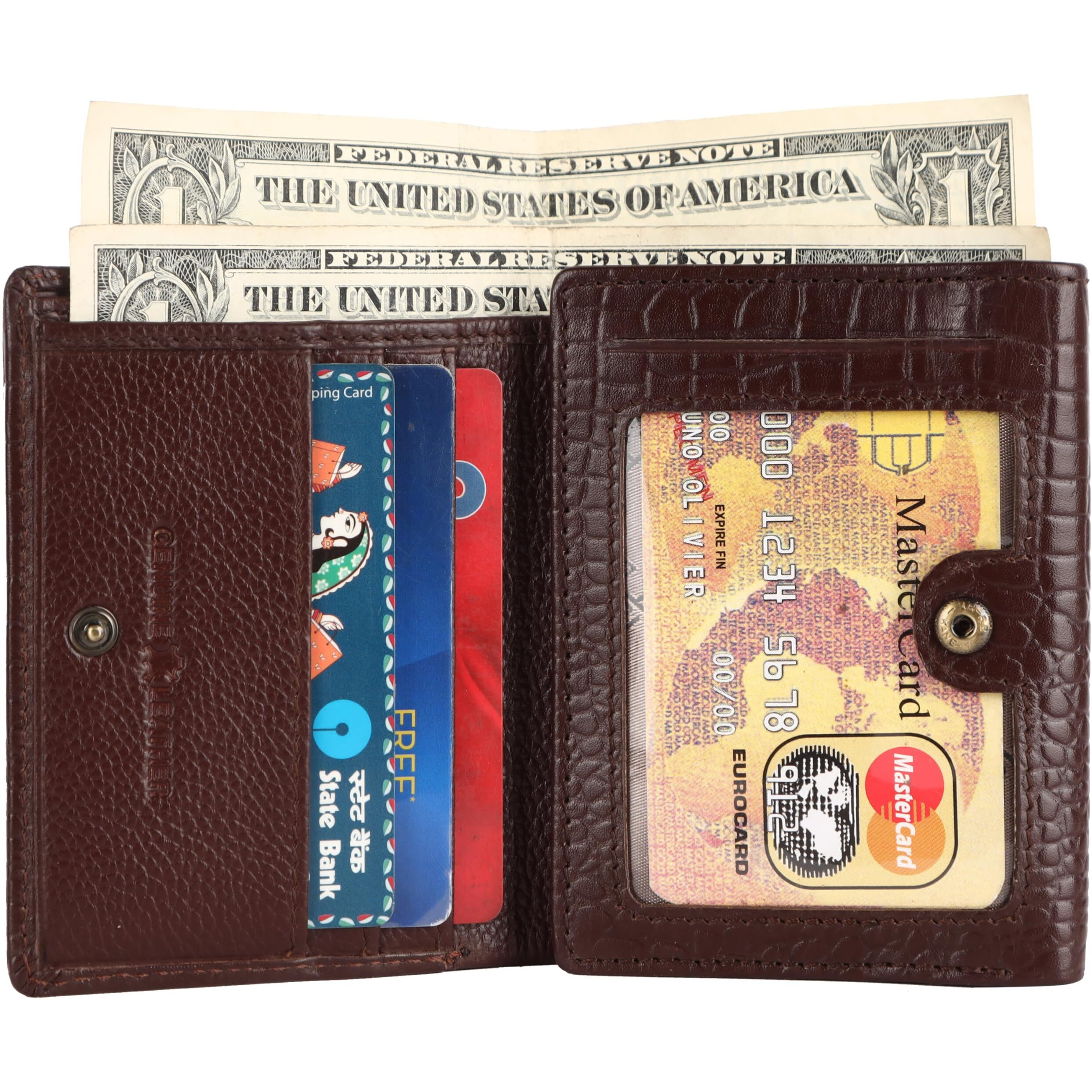 Hammonds Flycatcher Wallet For Men Leather Original, Men Wallet, Leather Wallet For Men Stylish, Mens Wallet Leather, Wallets For Man, 5 Card Slots, Purse For Men Branded, Gift For Men - Croc Brown
