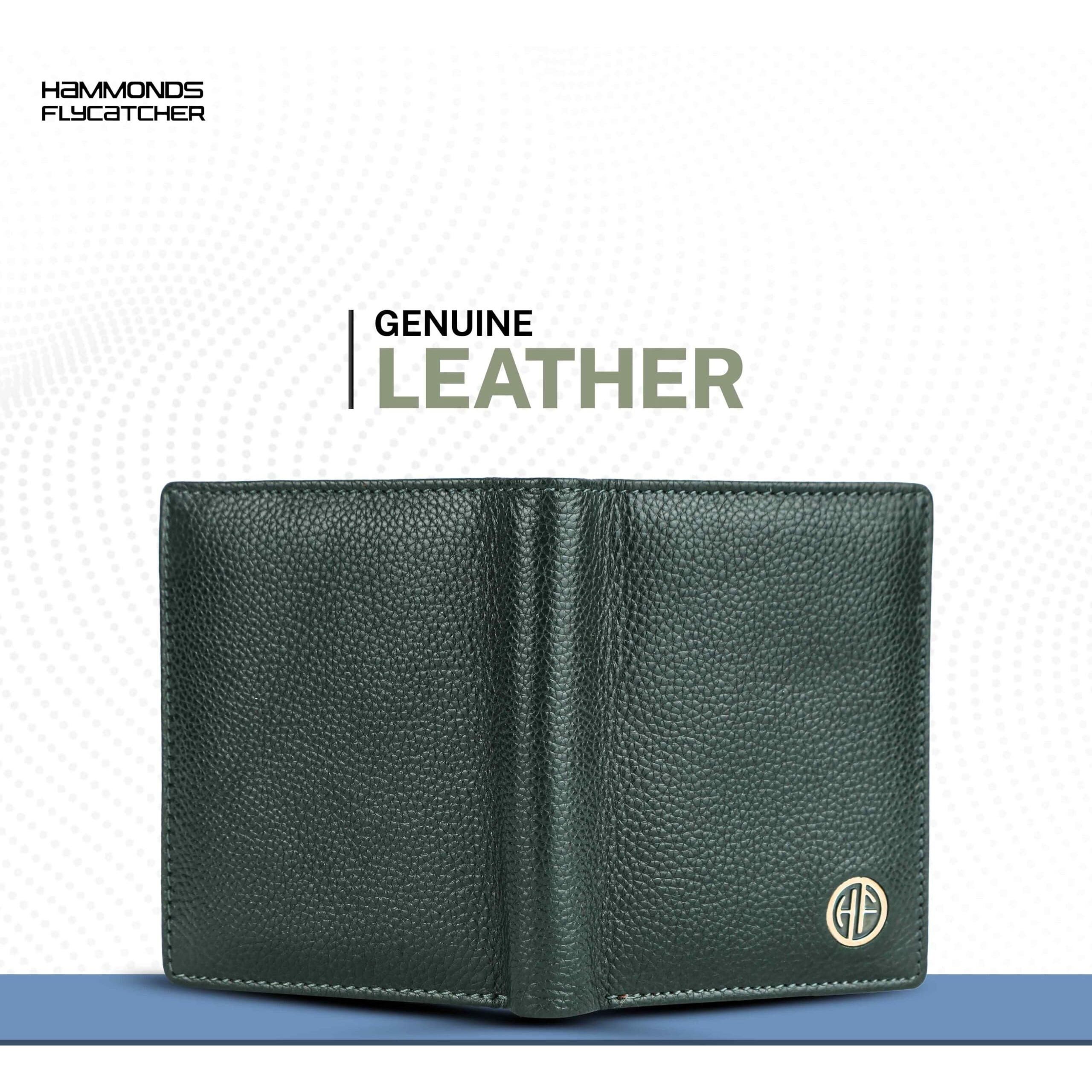 Hammonds Flycatcher Wallet For Men Leather Original, Men Wallet, Leather Wallet For Men Stylish, Mens Wallet Leather, Wallets For Man, 3 Card Slots, Purse For Men Branded, Gift For Men - Sea Green