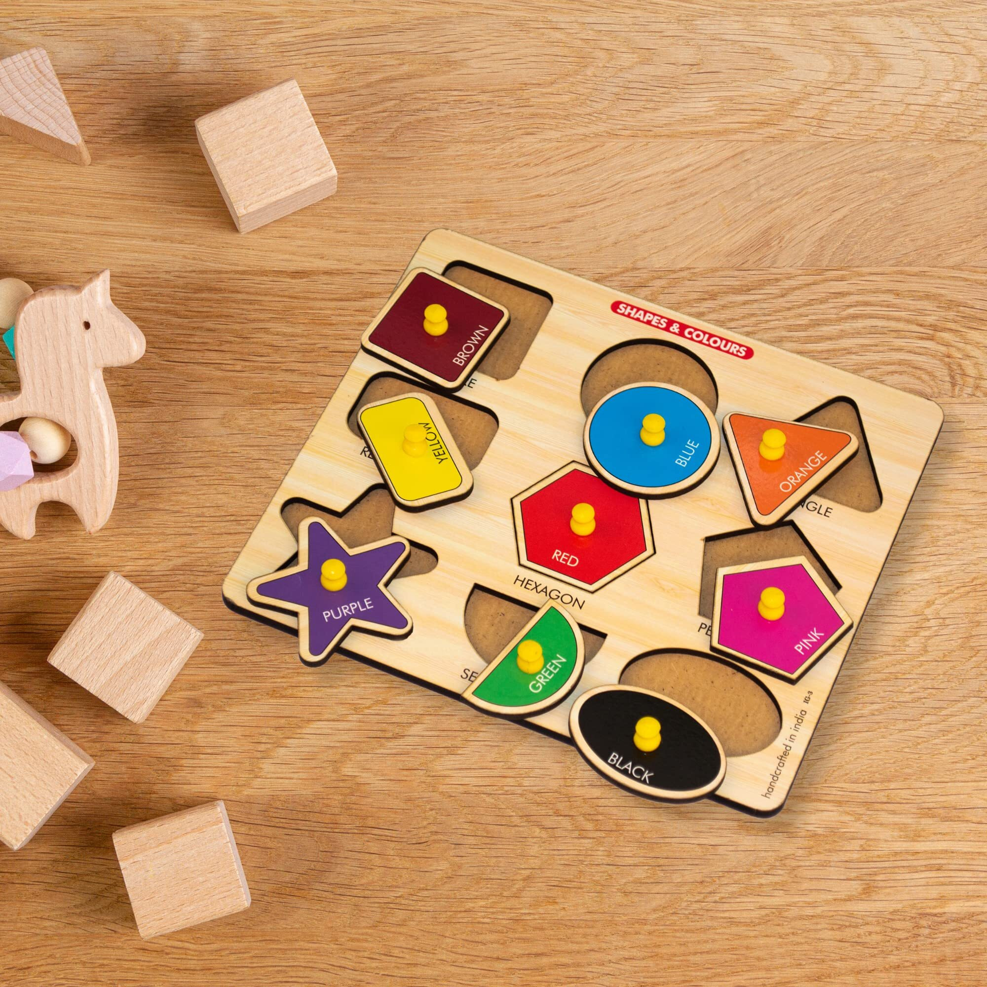 Bugbee Wooden Puzzle Games For Kids Combo Of Shapes Number Alphabets Body Parts Fruits & Vegetable Puzzle Toys For 2-6 Years Preschool Educational And Montessori Learning Jigsaw Puzzle Toy Gift Set