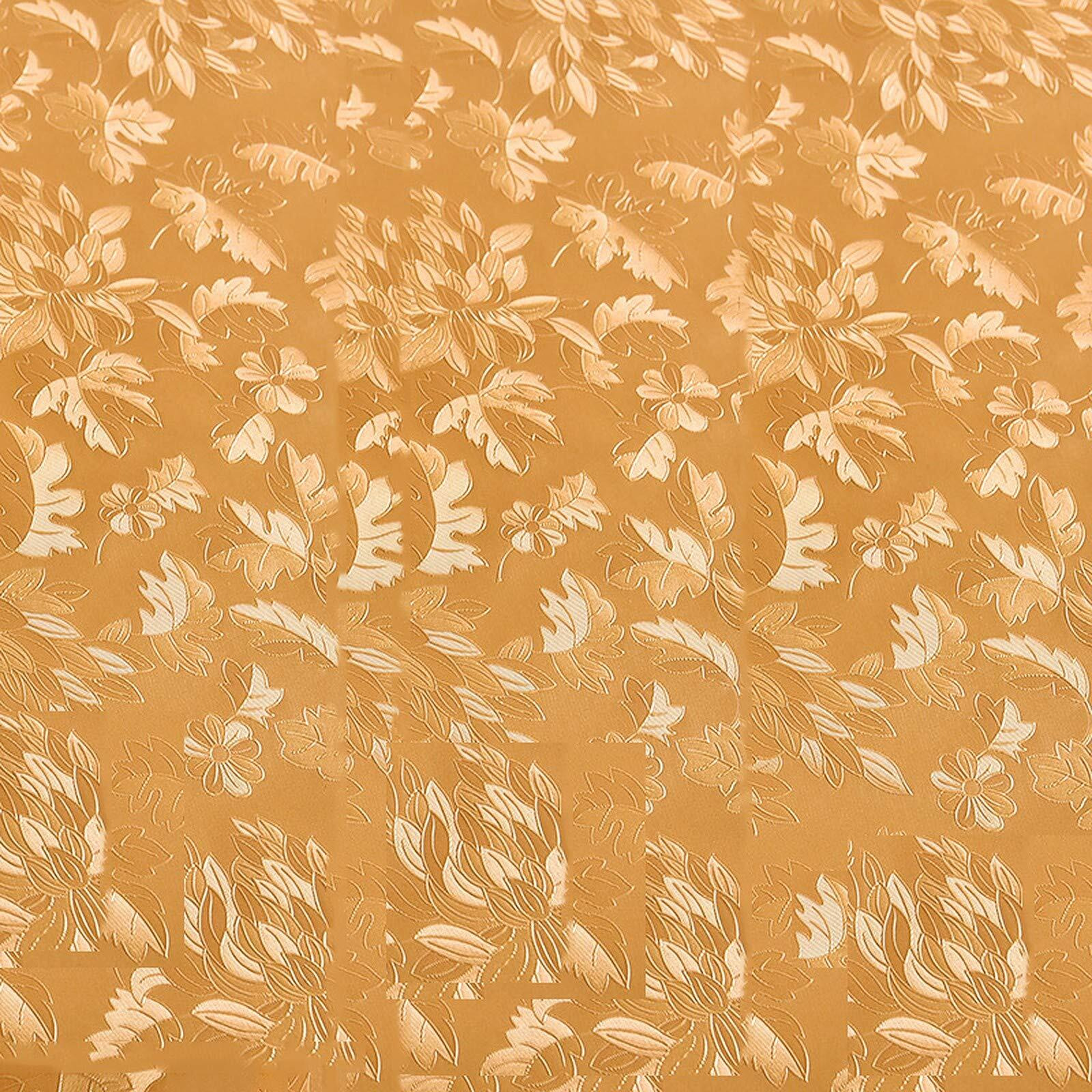Wolpin Wall Stickers Wallpaper, Living Room, Bedroom, (45 Cm X 10M) Textured Embossed Decal Floral Home Decoration, Diy Self Adhesive, Gold