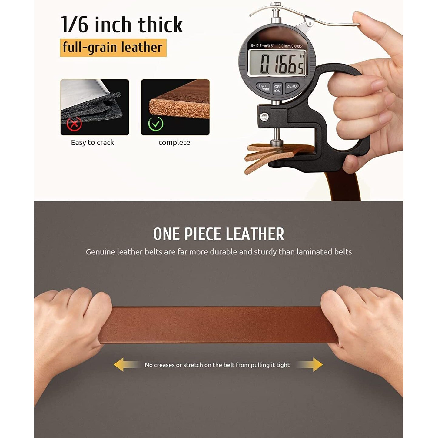 Urban Alfami Genuine Leather Belt For Men | Tan | Tmtn-19 | Size 32