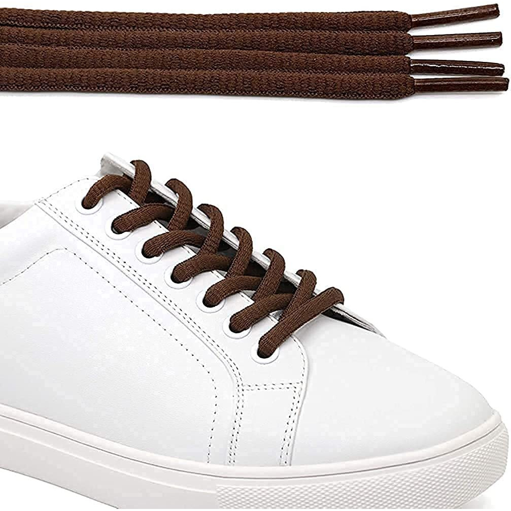 Shoeshine Oval Shoelace Dark Brown Shoe Lace Sport Shoes And Sneaker Shoe Laces - Shoes Lace