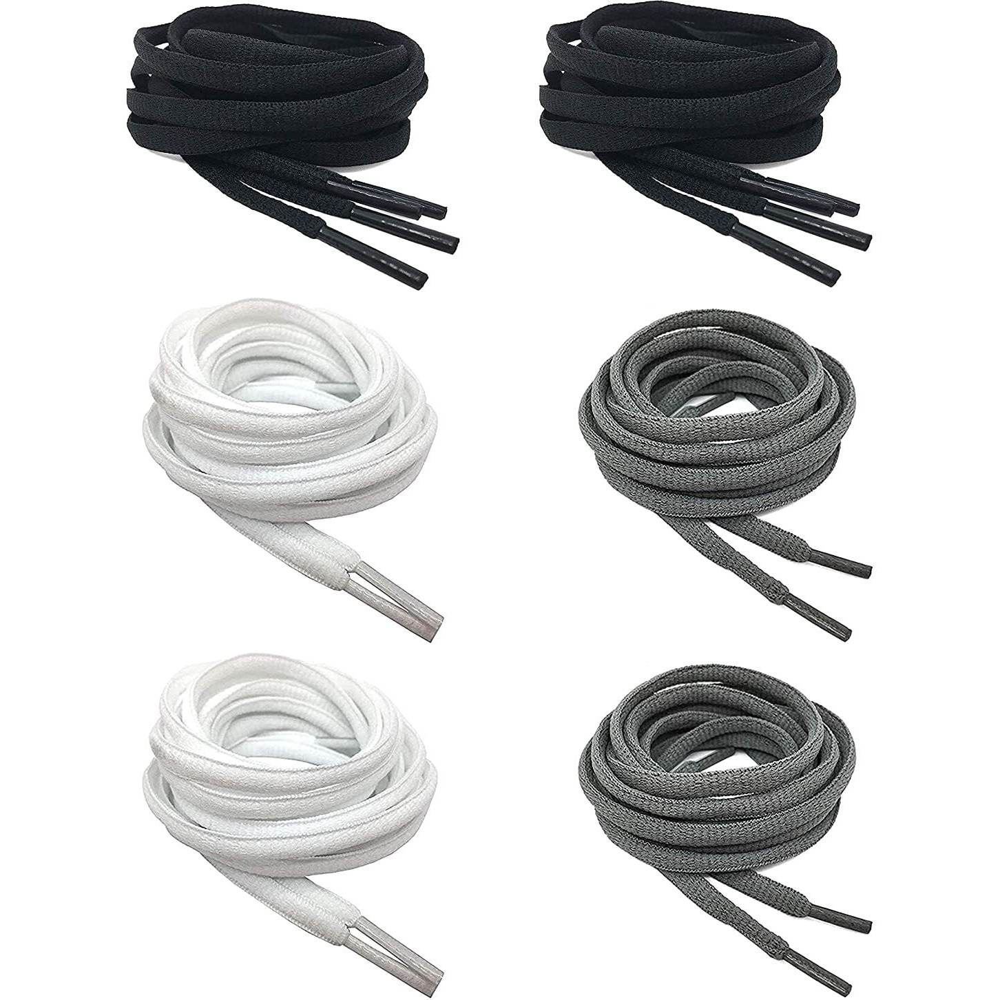 Shoeshine Sports Shoe Lace (Pack Of 6 Pairs) Oval Shoelaces Sneakers Shoe Lace For Men And Women Shoes