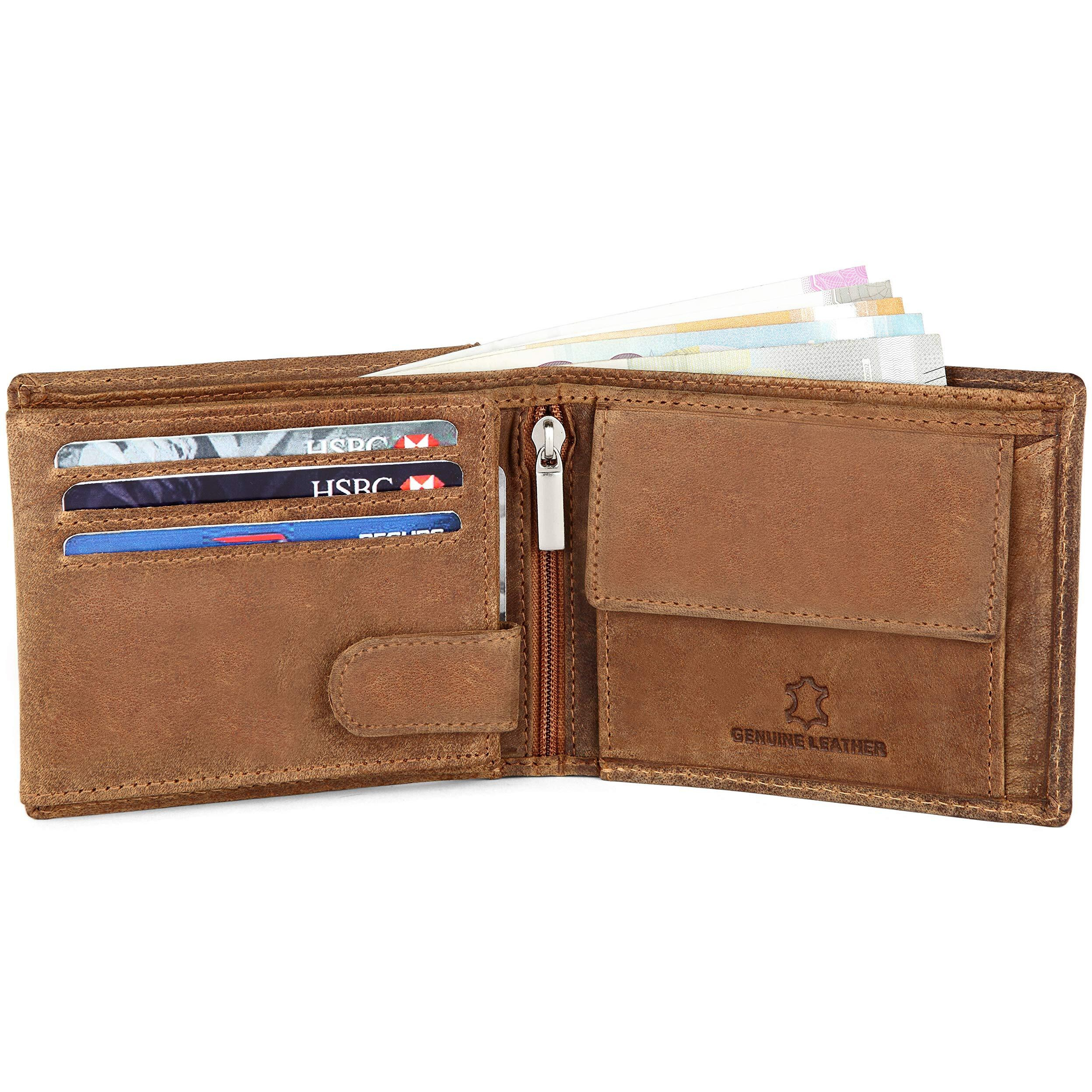 Wildhorn Leather Wallet For Men, Tan Hunter,(Pack Of 1)