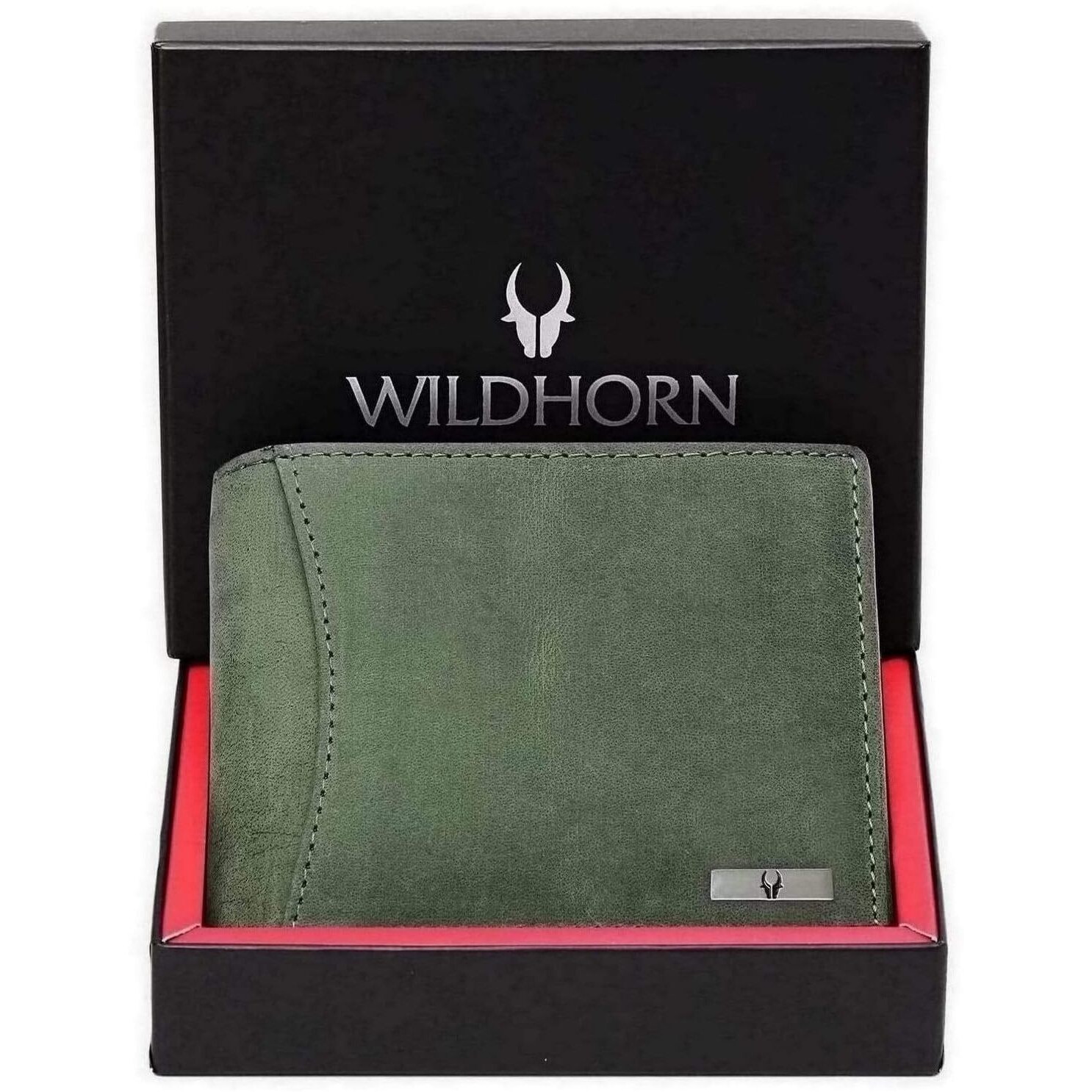 Wildhorn Rfid Protected Leather Wallet For Men, Green Hunter