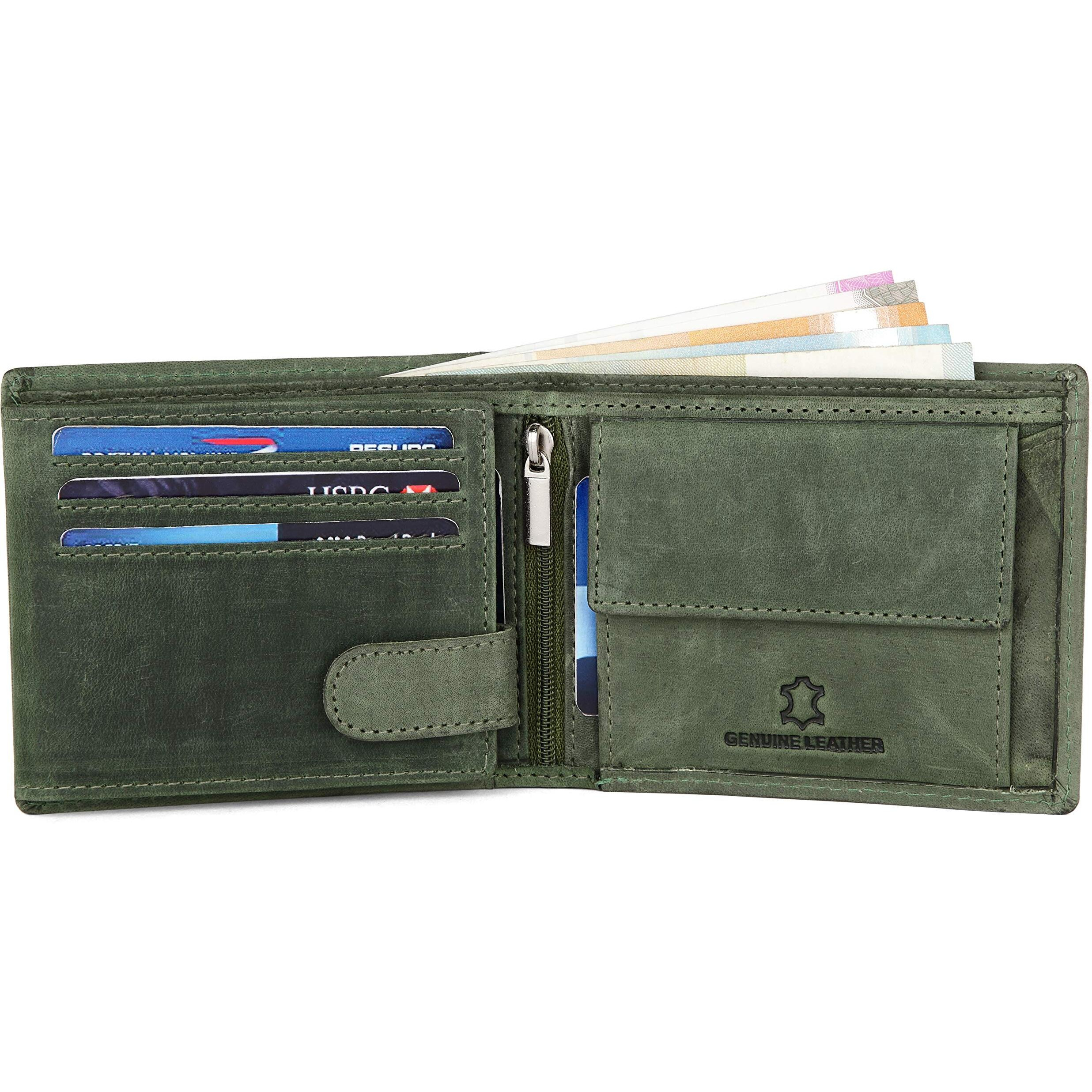 Wildhorn Rfid Protected Leather Wallet For Men, Green Hunter