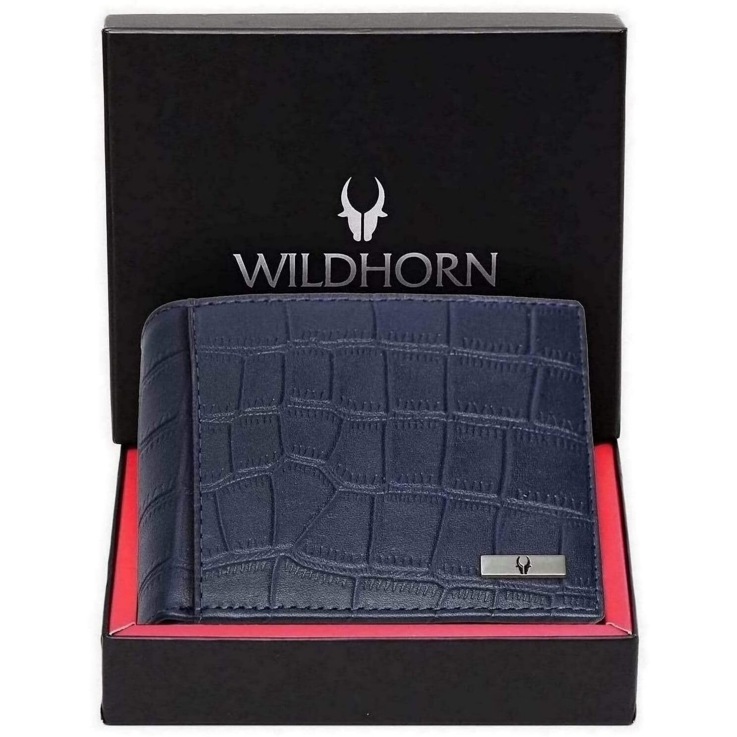 Wildhorn Rfid Protected Leather Wallet For Men, Blue