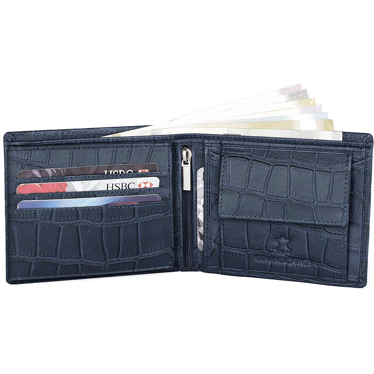 Wildhorn Rfid Protected Leather Wallet For Men, Blue