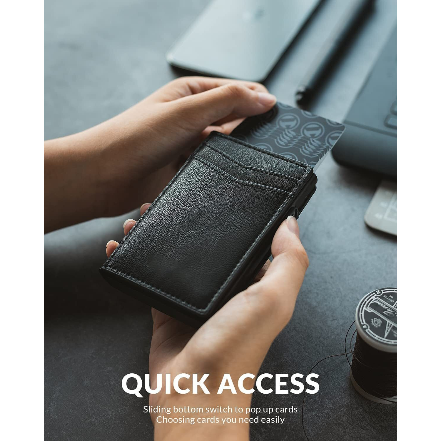 Vogard Aluminium Unisex Wallet(Black)