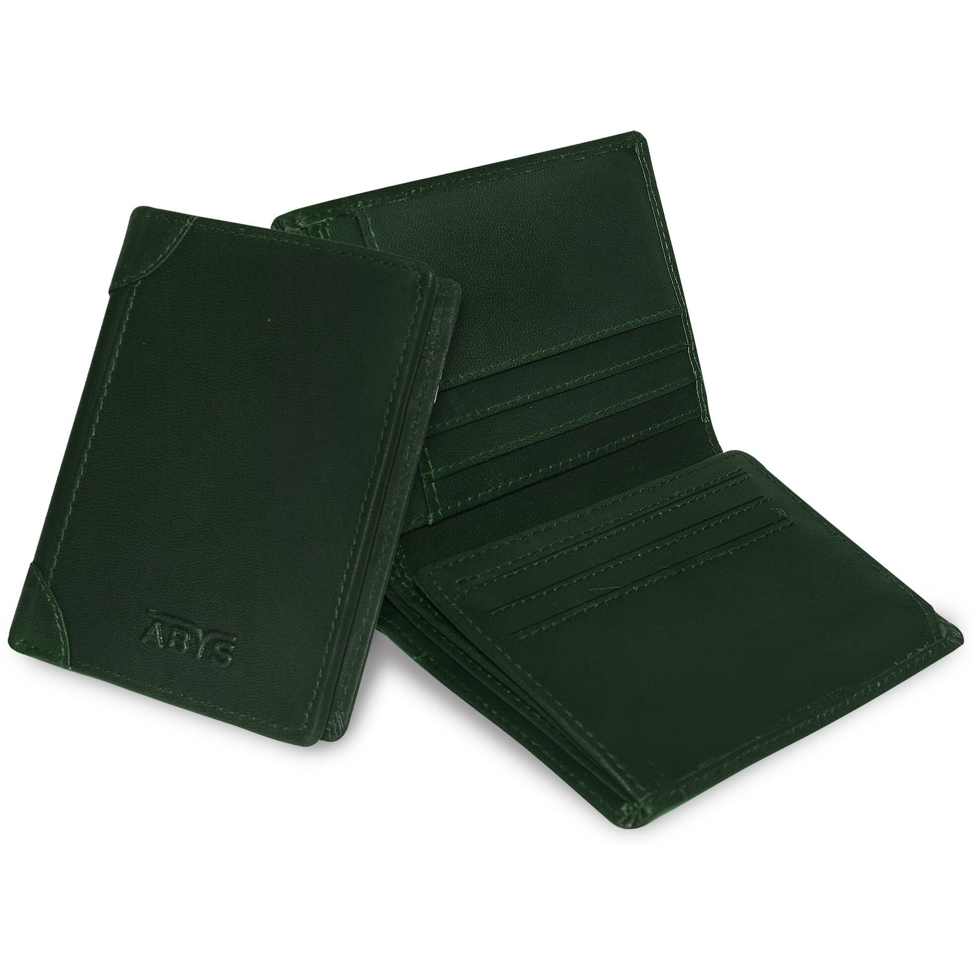 Abys Genuine Leather Unisex Card Holder||Credit Card Case (Olive)