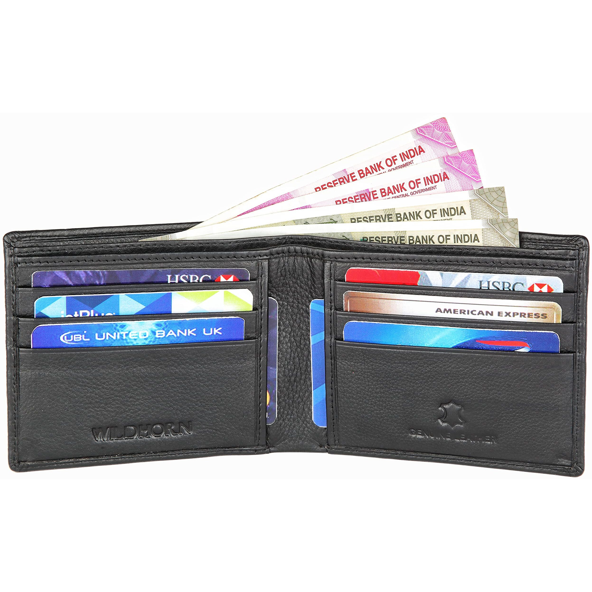 Wildhorn Leather Men Wallet(Black)