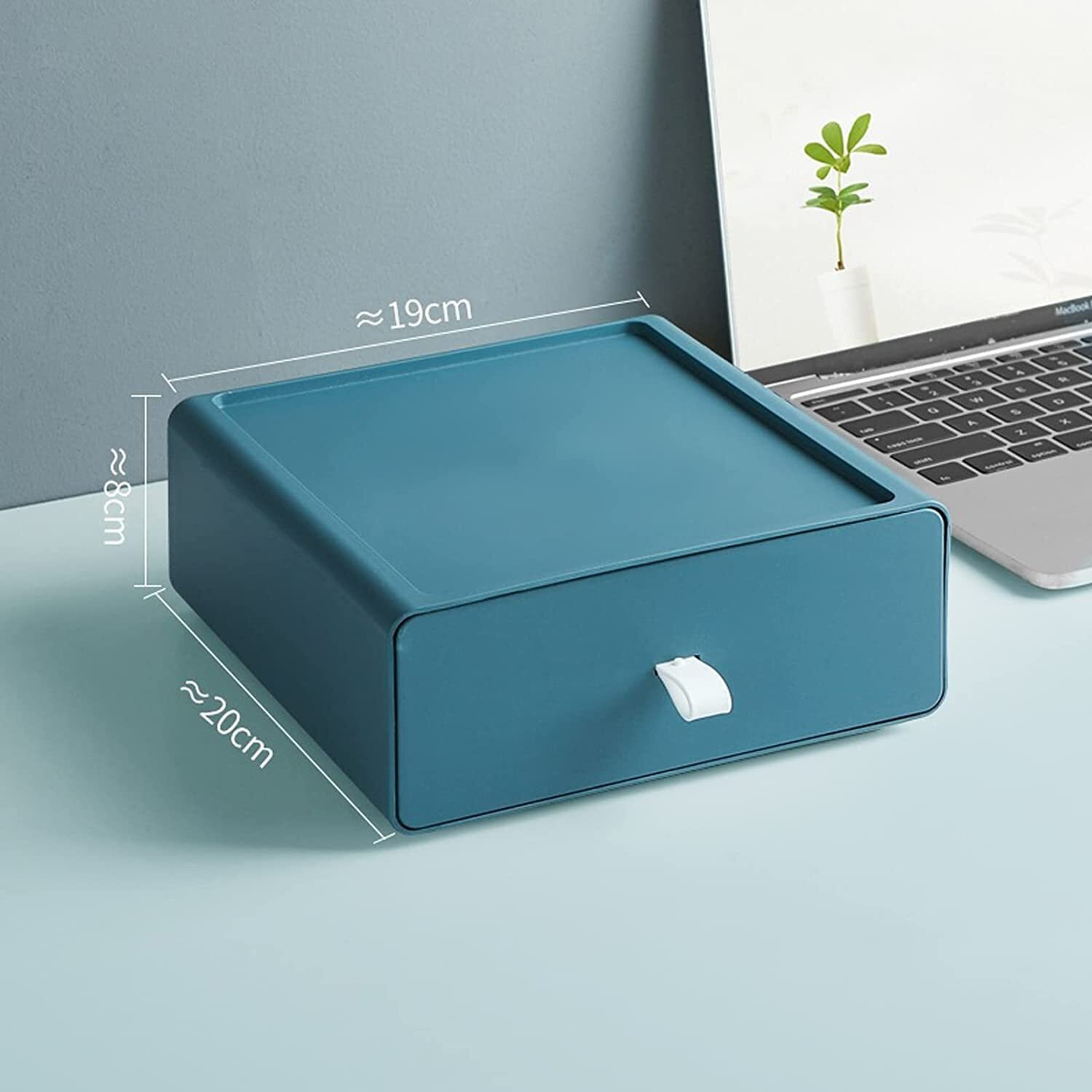 Divinext Set Of 4 Stack Desk Storage Drawer | Office Desk Supplies Organizer | Multi-Color| Plastic