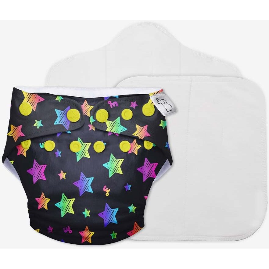 Superbottoms Cloth Diapers For Babies - Starter Cloth Diaper Pack With 1 Freesize Uno|Diapers For Babies From 3M To 3Y With 3 Reusable Diaper Liners,1 Insert And 1 Booster Pad,1 Count