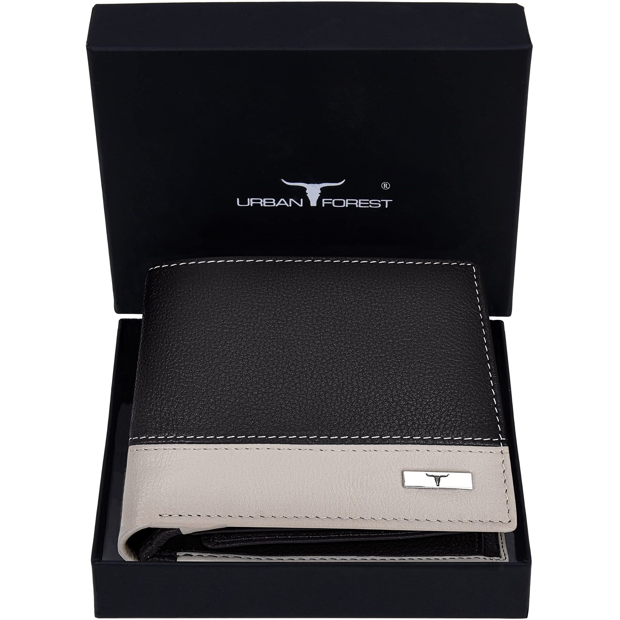 Urban Forest Seattle Black/Sand Leather Wallet For Men