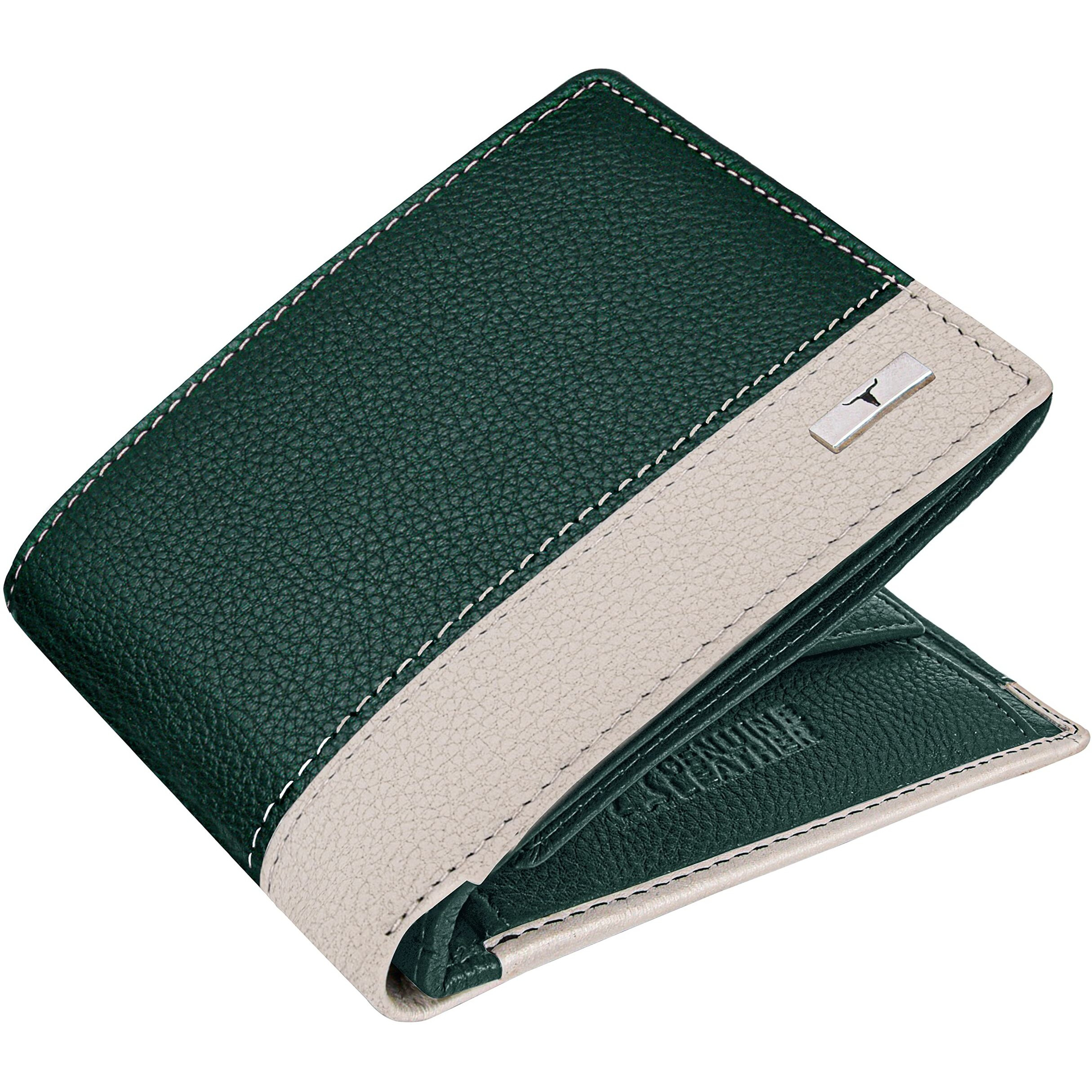 Urban Forest Seattle Green/Sand Leather Wallet For Men