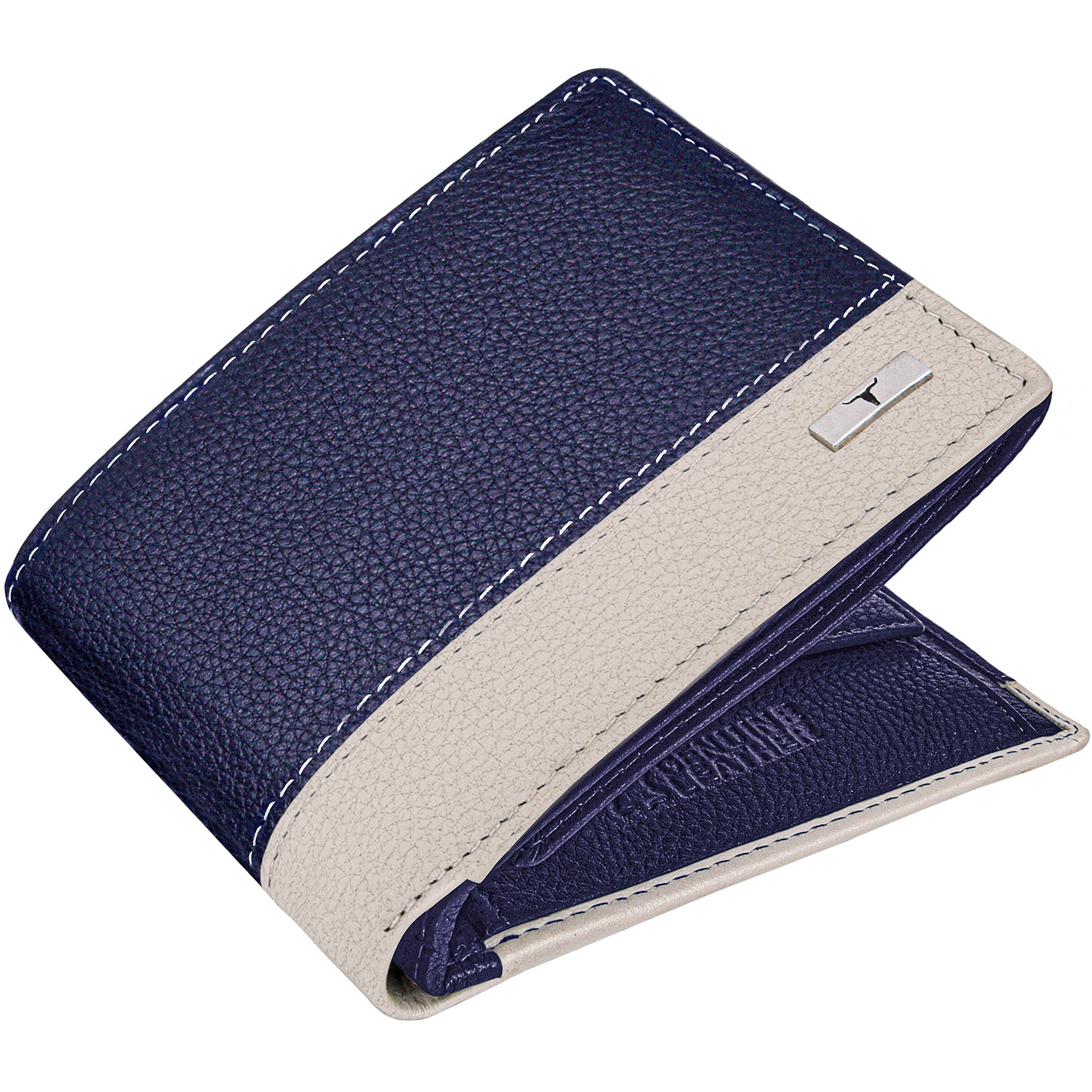 Urban Forest Seattle Blue/Sand Leather Wallet For Men