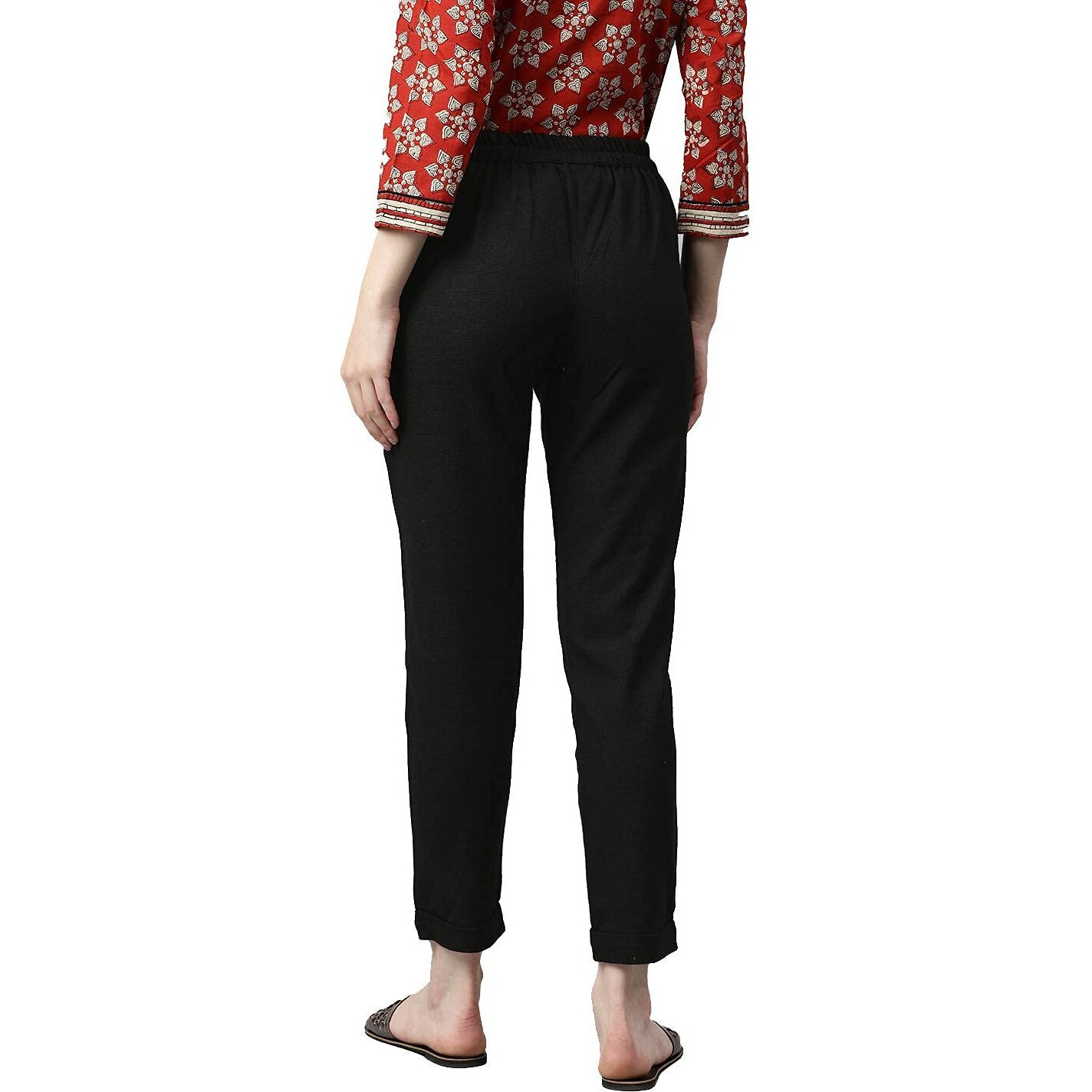 Digital Shopee Women Cotton Trouser Pant For Women | Girls Formal Casual Daily Party Office Wear Black