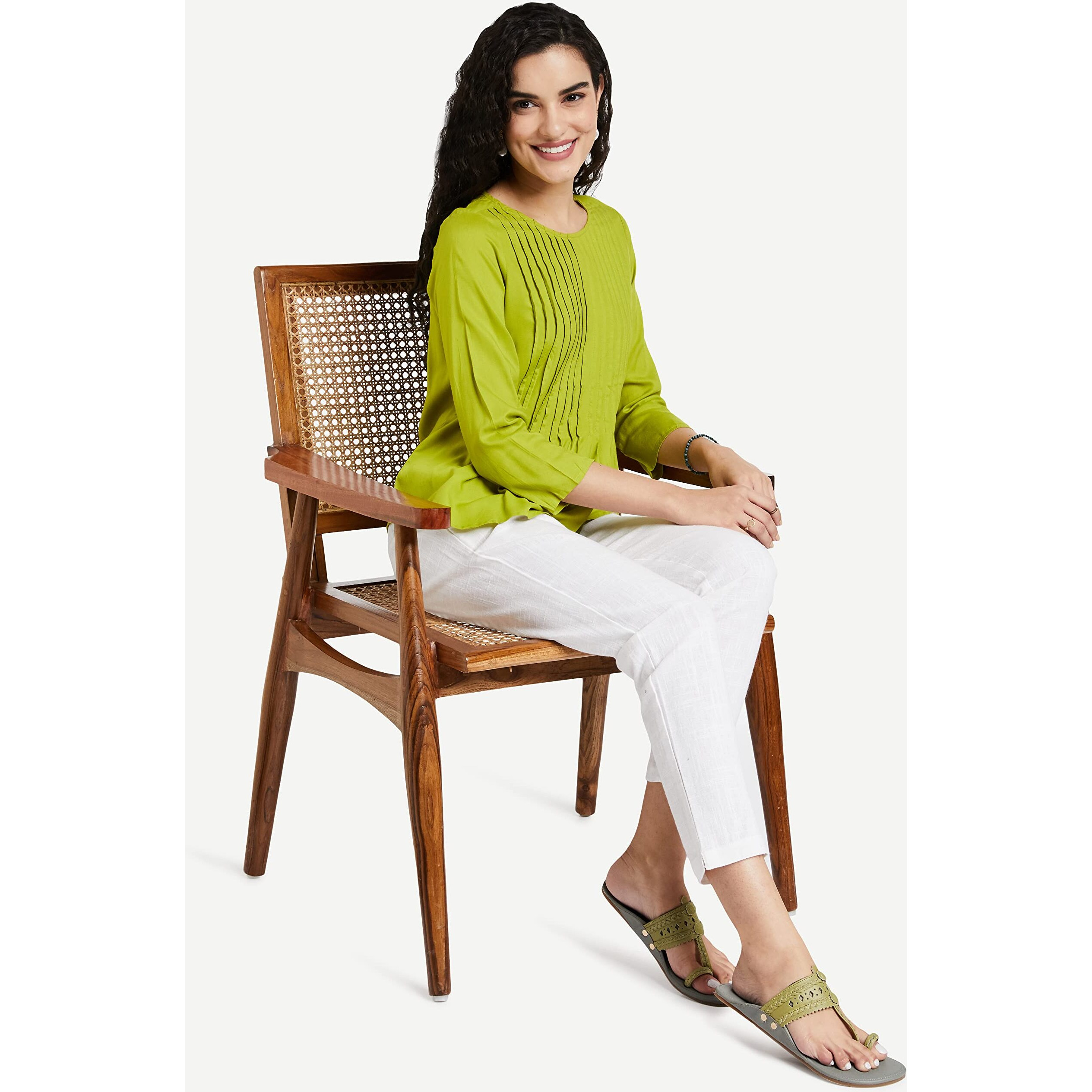 Digital Shopee Women Cotton Trouser Pant For Women | Girls Formal Casual Daily Party Office Wear White