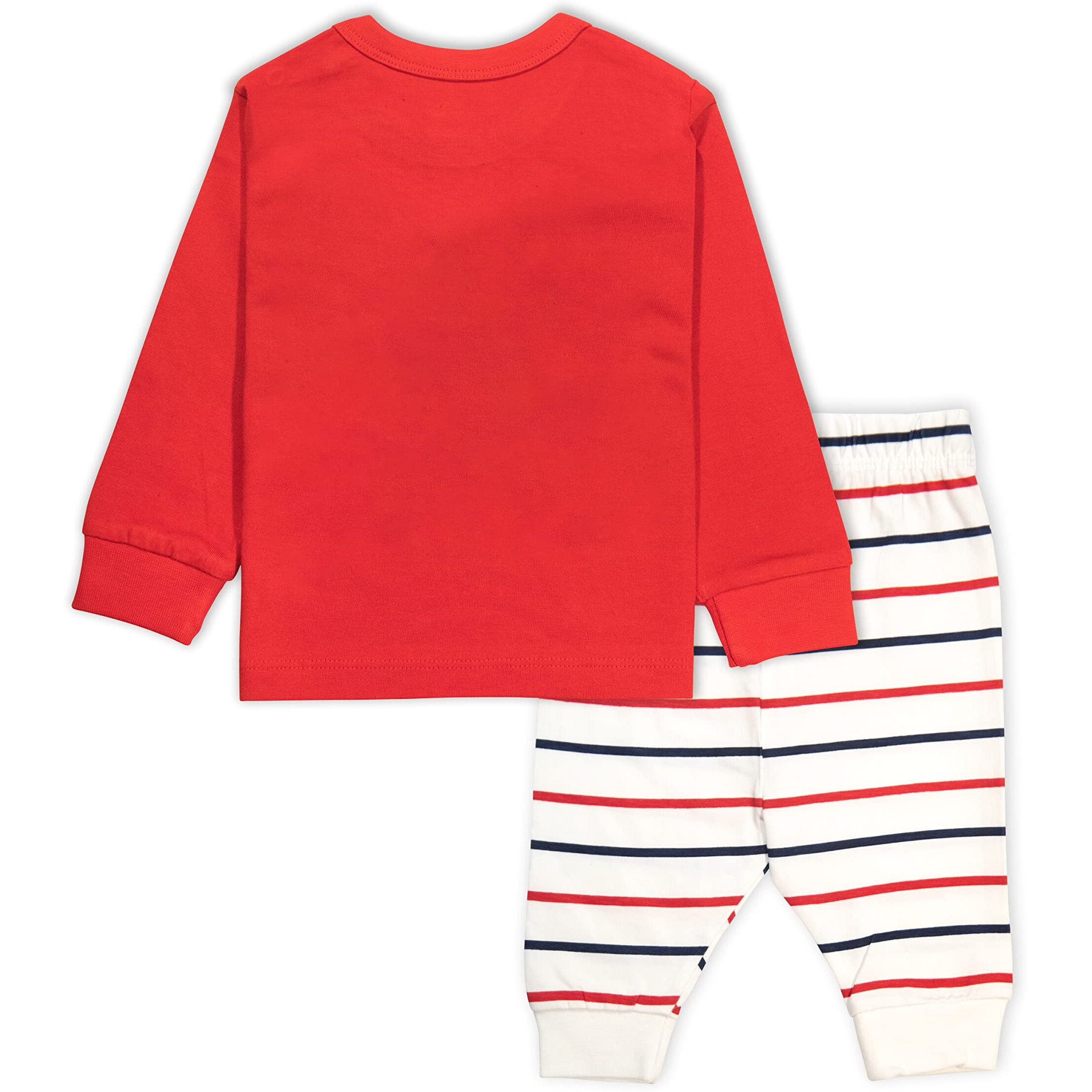 Ariel Cotton Clothing Sets For Boys & Girls - Unisex Clothing Sets Full Sleeve T-Shirt & Pant -Size(Newborn) -Style(Red-Mama)