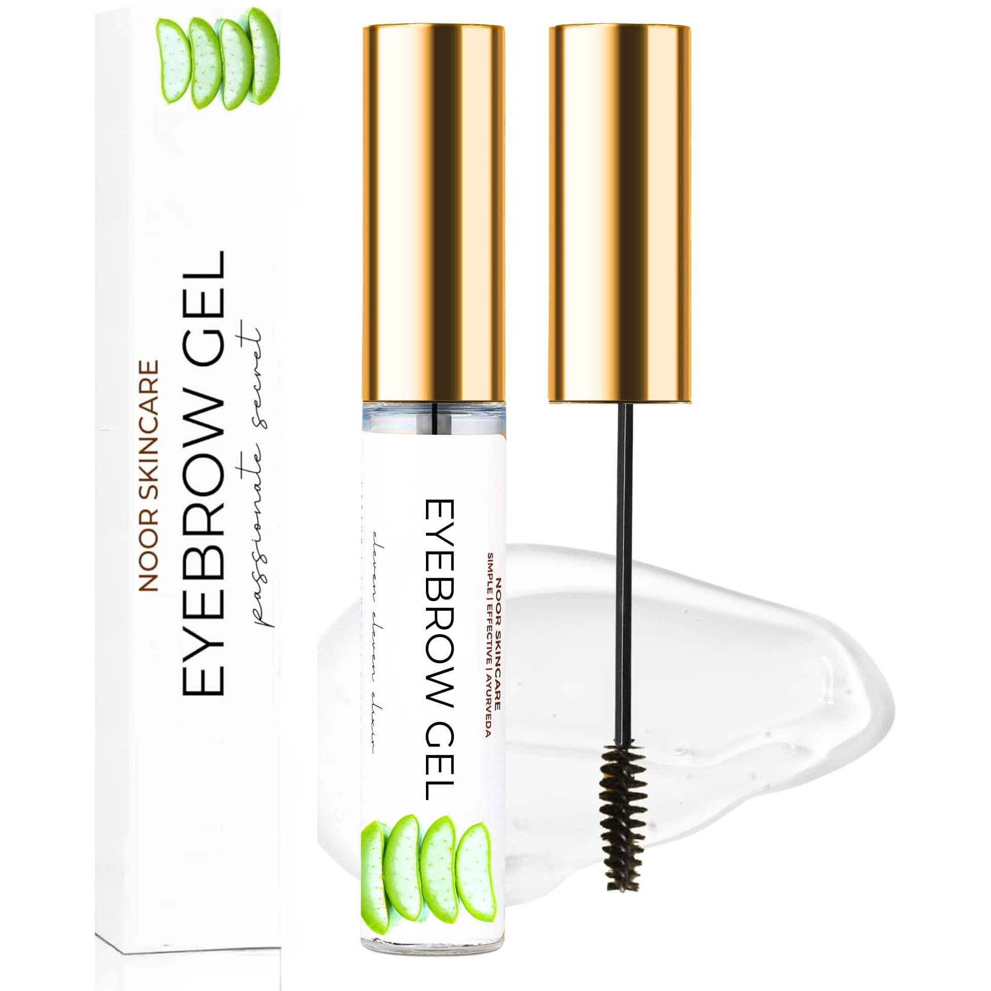 Noor Skincare Clear Eyebrow Gel & Transparent Mascara | Brow Fixer & Setting Gel | Waterproof & Provides Hold Upto 8 Hours | Zero Residue & Lightwieght | 60 Day Pack (5 Gm)