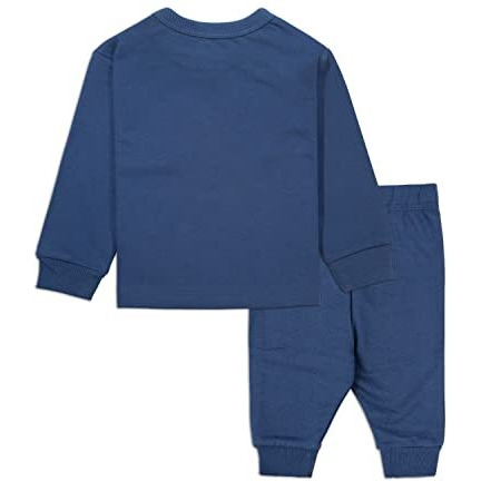 Ariel Cotton Fleece Clothing Pajama Set For Boys & Girls - Unisex Winter Navy Lion Clothing Sets Full Sleeve T-Shirt & Pant, Size- 12-18 Months