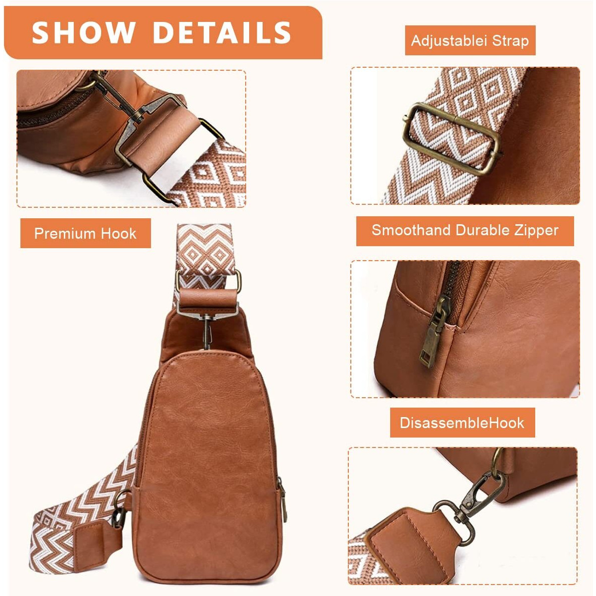 Palay Women Cross-Body Chest Bag Phone Bag Pure Color Pu Bag For Women Shoulder Bag With Adjustable Strap Sling Bag For Women, Shoulder Bag For Daily Commuting, Travel Bag