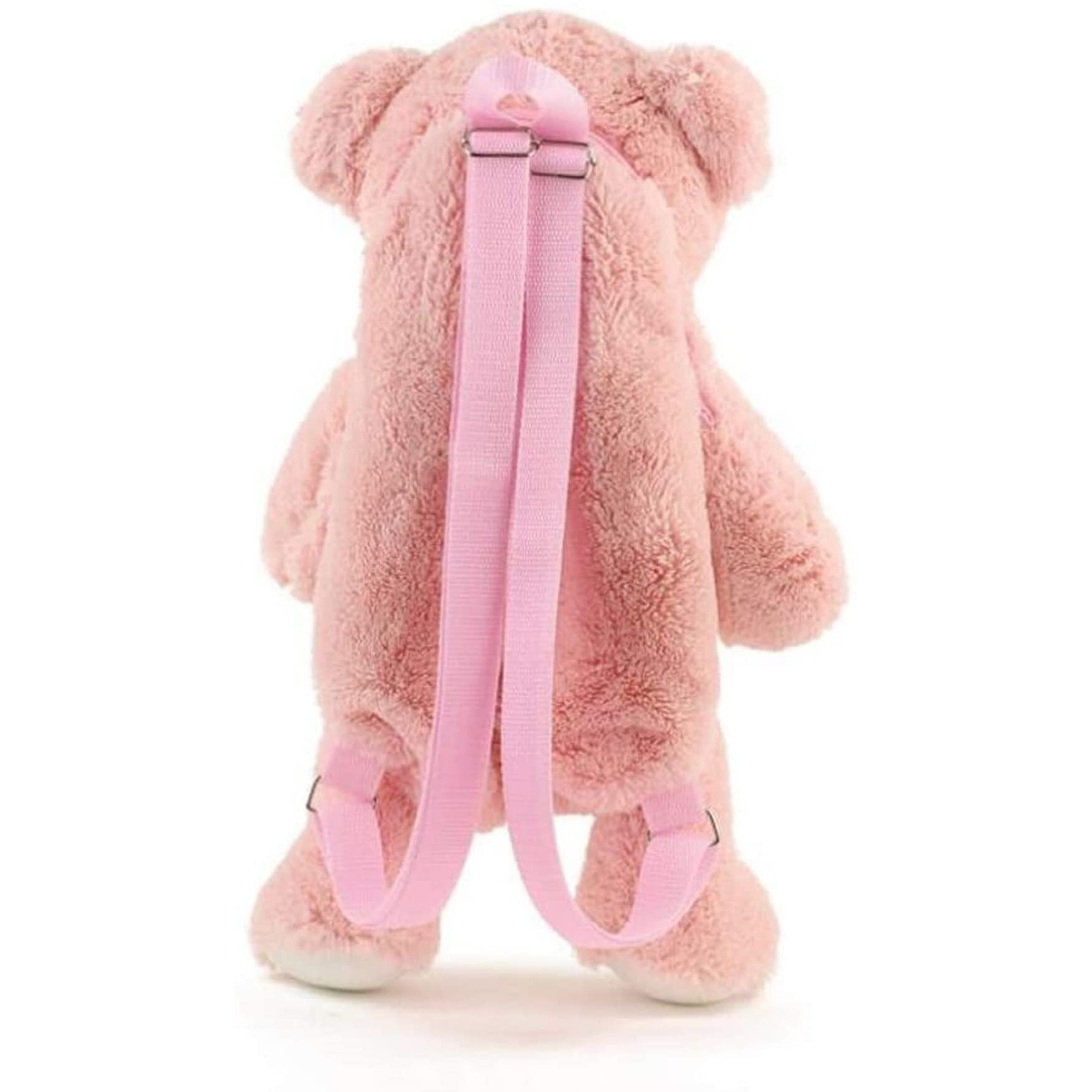 Frantic Kids Soft Animal Cartoon Travelling School Bag Soft Plush Standard Backpack Boys Girls Baby For 2 To 5 Years Baby/Boys/Girls Nursery, Preschool, Picnic(Pink_Teddy_Candy Bag), Medium