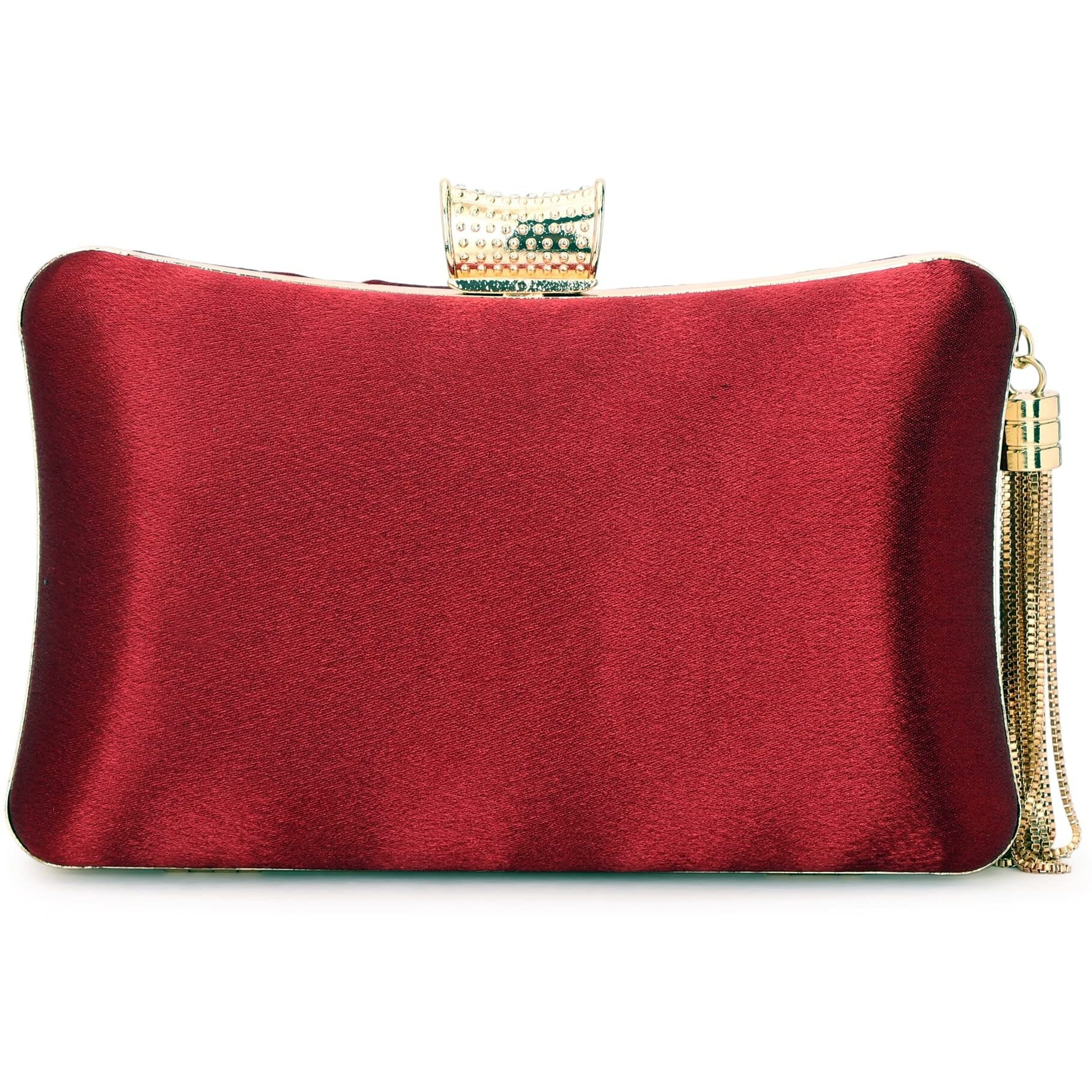 Tooba Women's Beautiful Flower Box Clutch Bag | Detachable Chain Sling Strap| Ladies Purse Wallet